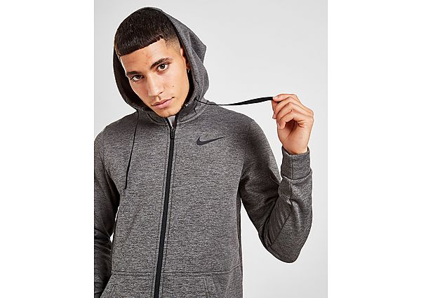 Nike Sweat à capuche Therma Full Zip Homme - Charcoal Heather/Black, Charcoal Heather/Black