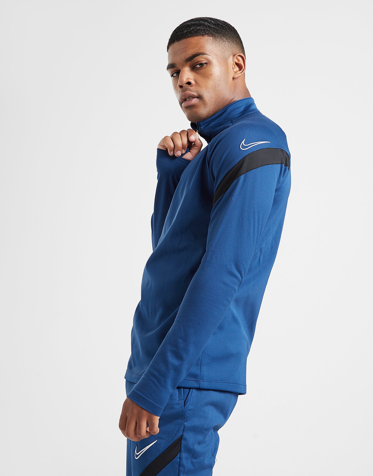 Nike Next Gen 1/4 Zip Drill Top - Only at JD - Coastal Blue/Coastal Blue/Black/White - Mens, Coastal Blue/Coastal Blue/Black/White