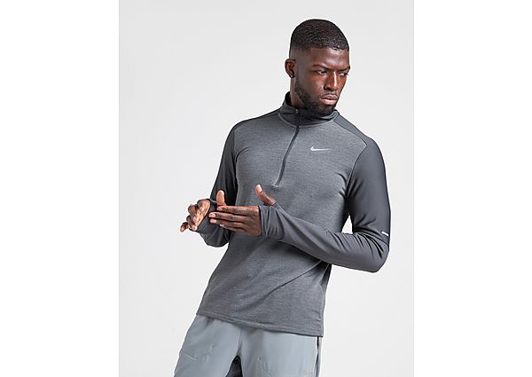 Nike Haut de running à demi-zip Nike Dri-FIT pour Homme - Dark Smoke Grey/Heather, Dark Smoke Grey/H