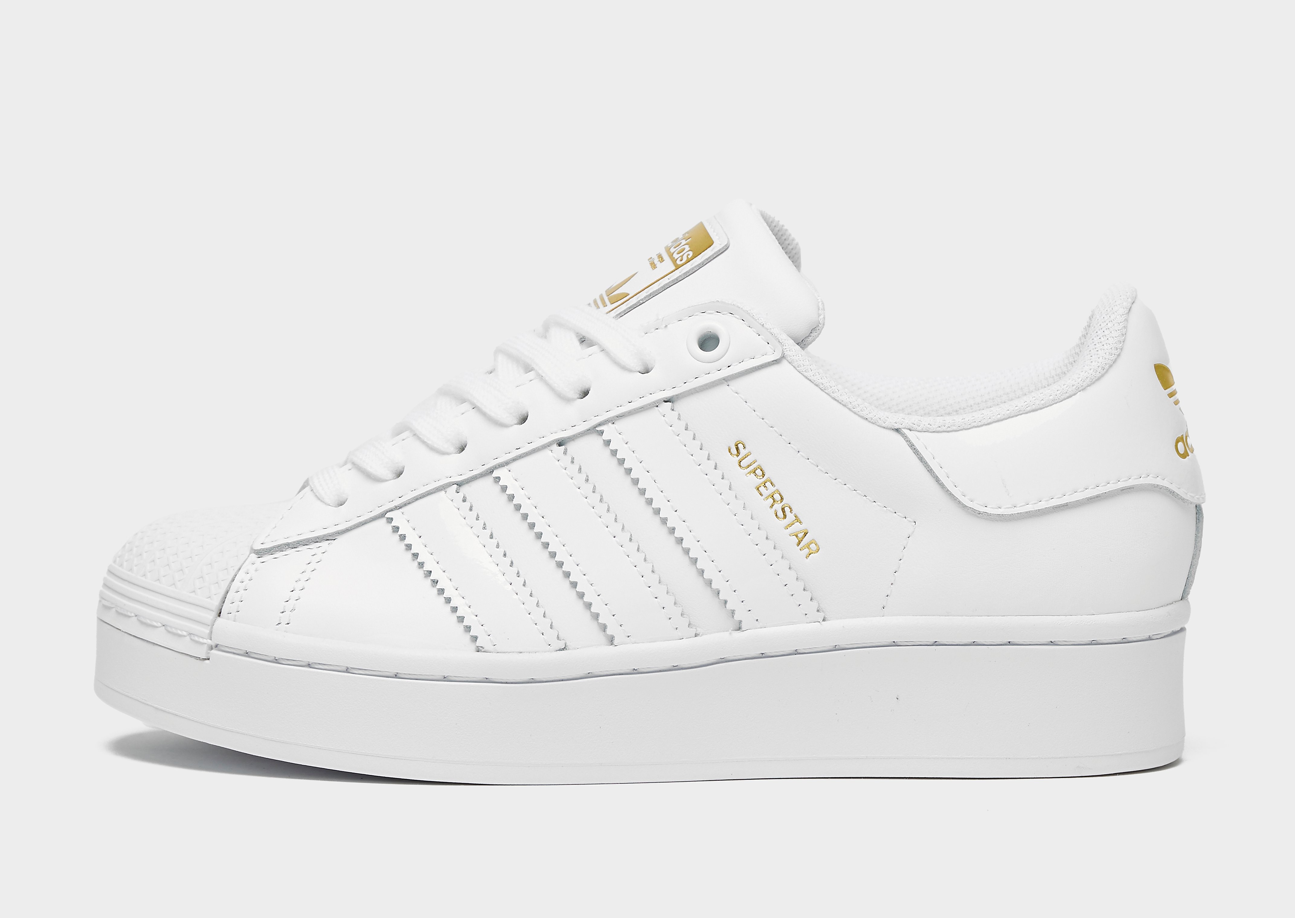 

adidas Originals Superstar Bold Women's - Cloud White / Cloud White / Gold Metallic, Cloud White / Cloud White / Gold Metallic