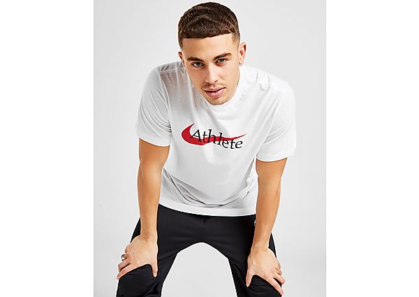 Nike Tee-shirt de training avec Swoosh Nike Dri-FIT pour Homme - White/University Red, White/Univers