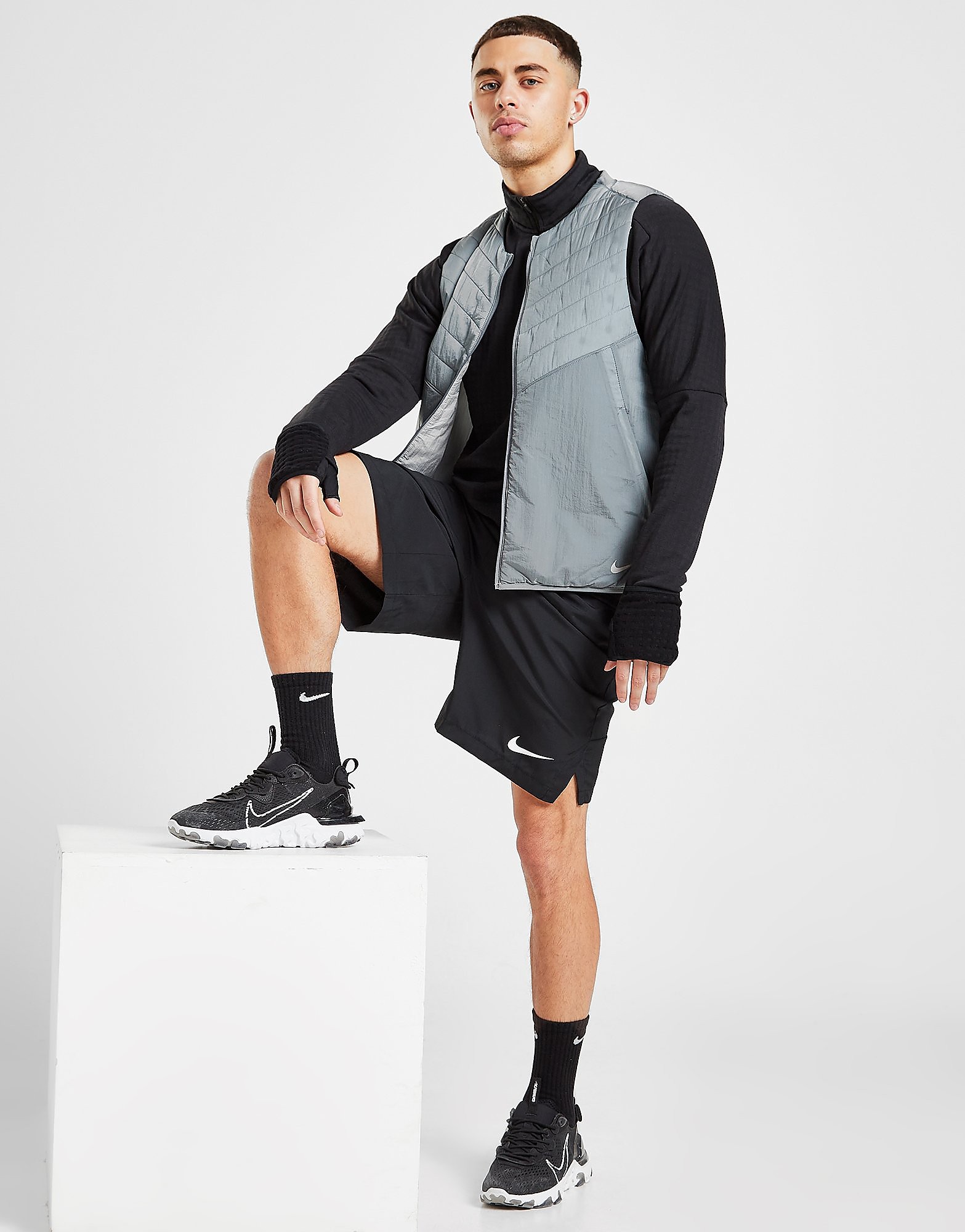 

Nike Flex Woven Shorts - Black/White - Mens, Black/White
