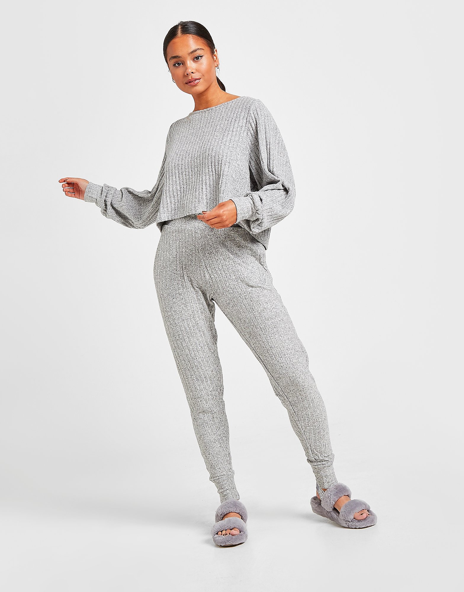 

Gym King Ribbed Joggers - Grey - Womens, Grey