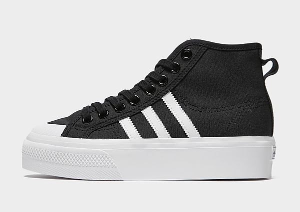 adidas Originals Baskets Nizza Platform Mid Femme - Core Black / Cloud White / Cloud White, Core Bla