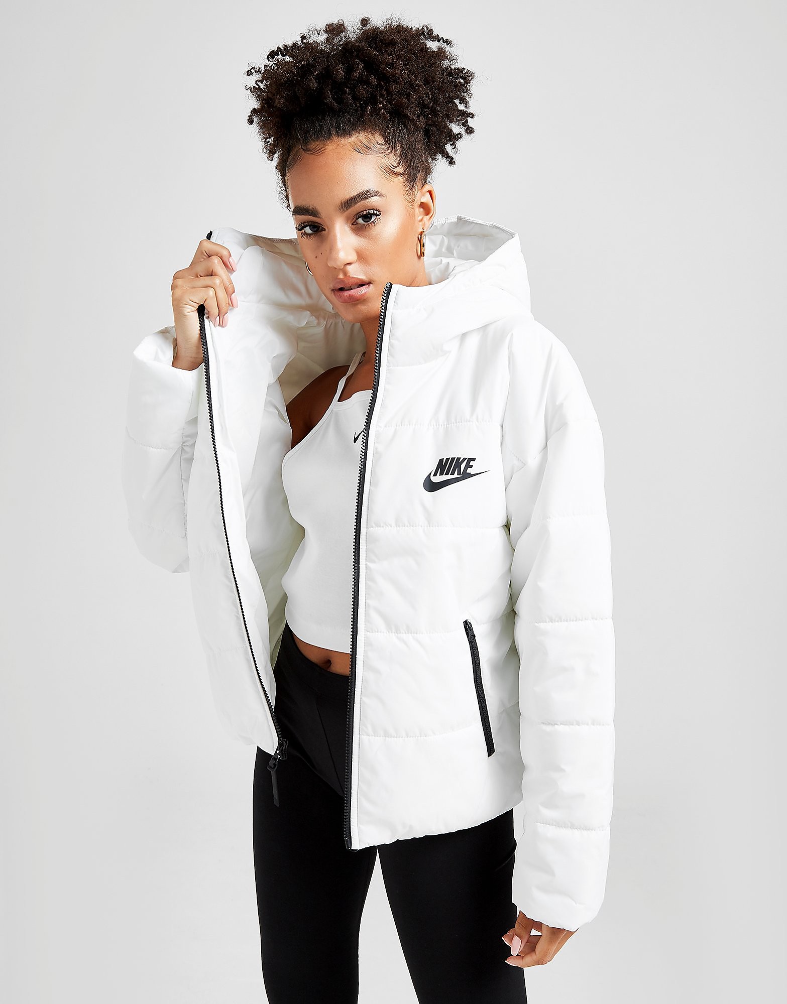 

Nike Core Swoosh Jacket - White/Black/Black, White/Black/Black