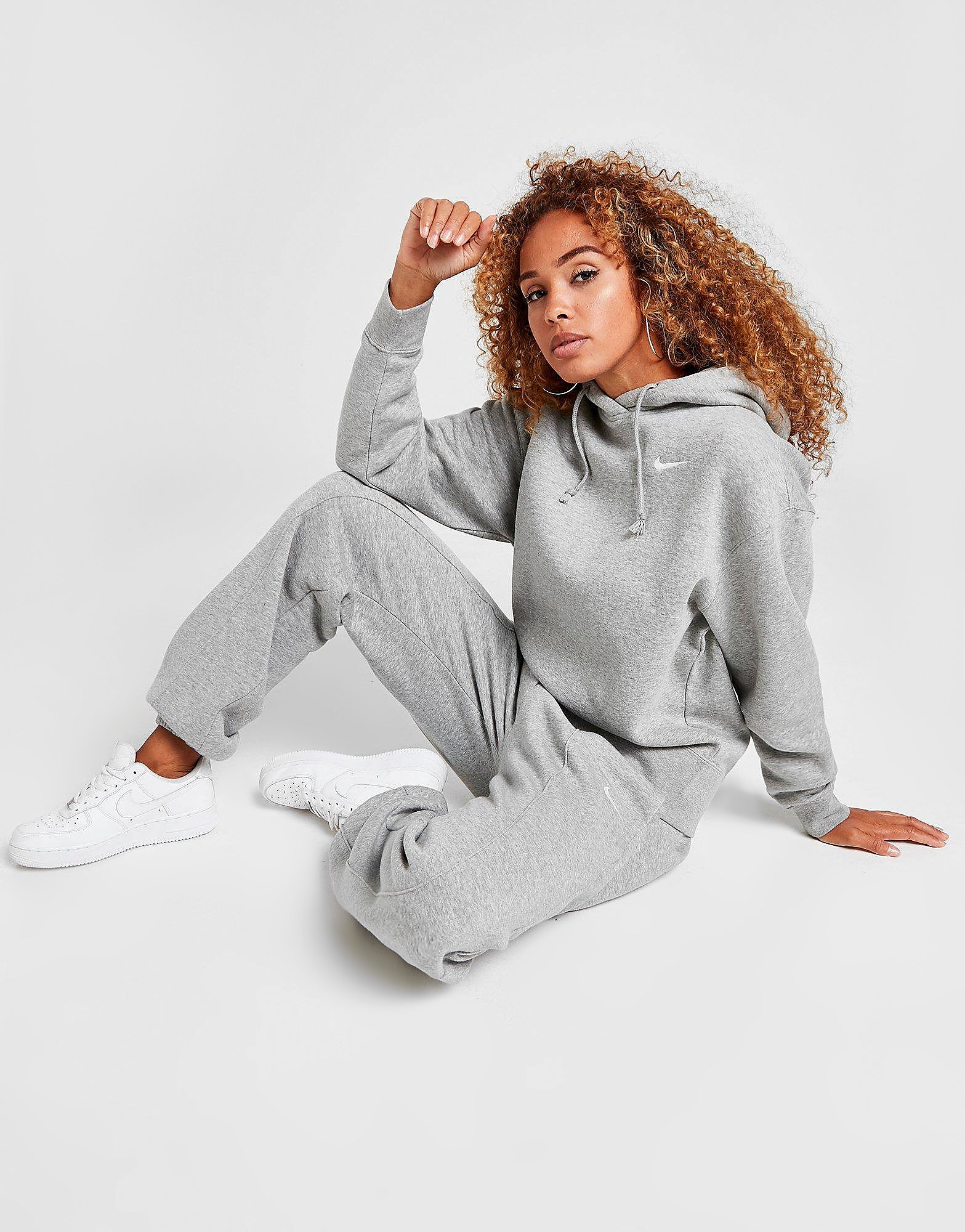 

Nike Fleece Overhead Hoodie - Dark Grey/White, Dark Grey/White