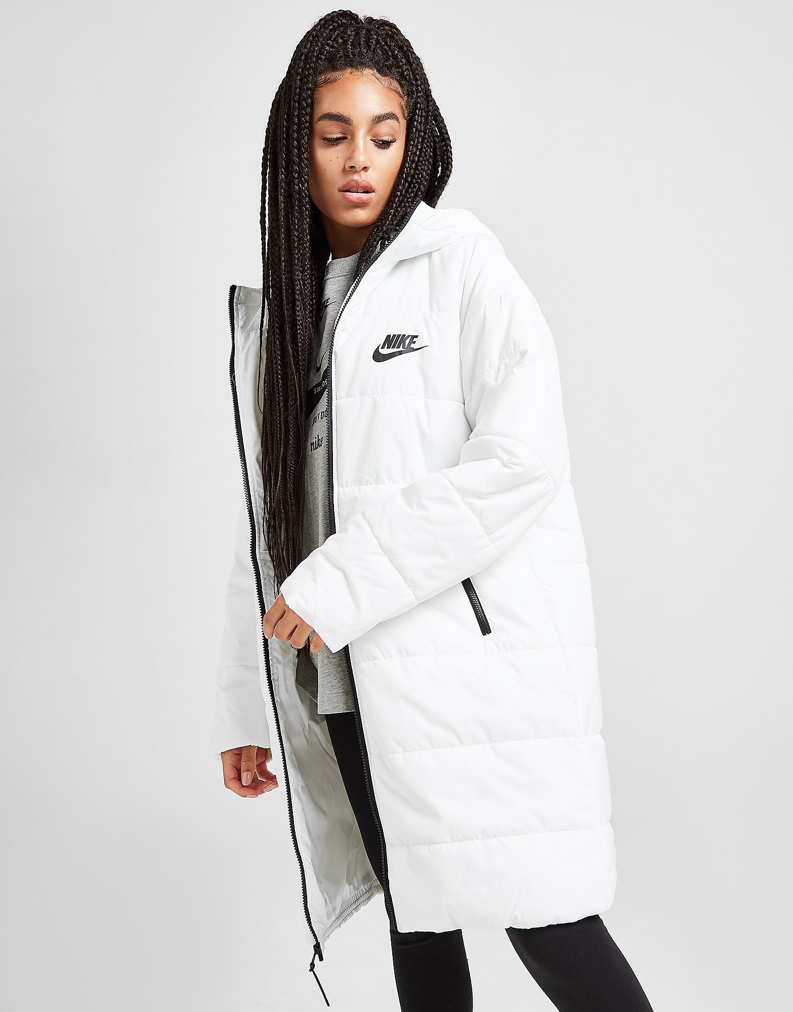 

Nike Core Swoosh Parka - White/Black/Black/Black, White/Black/Black/Black