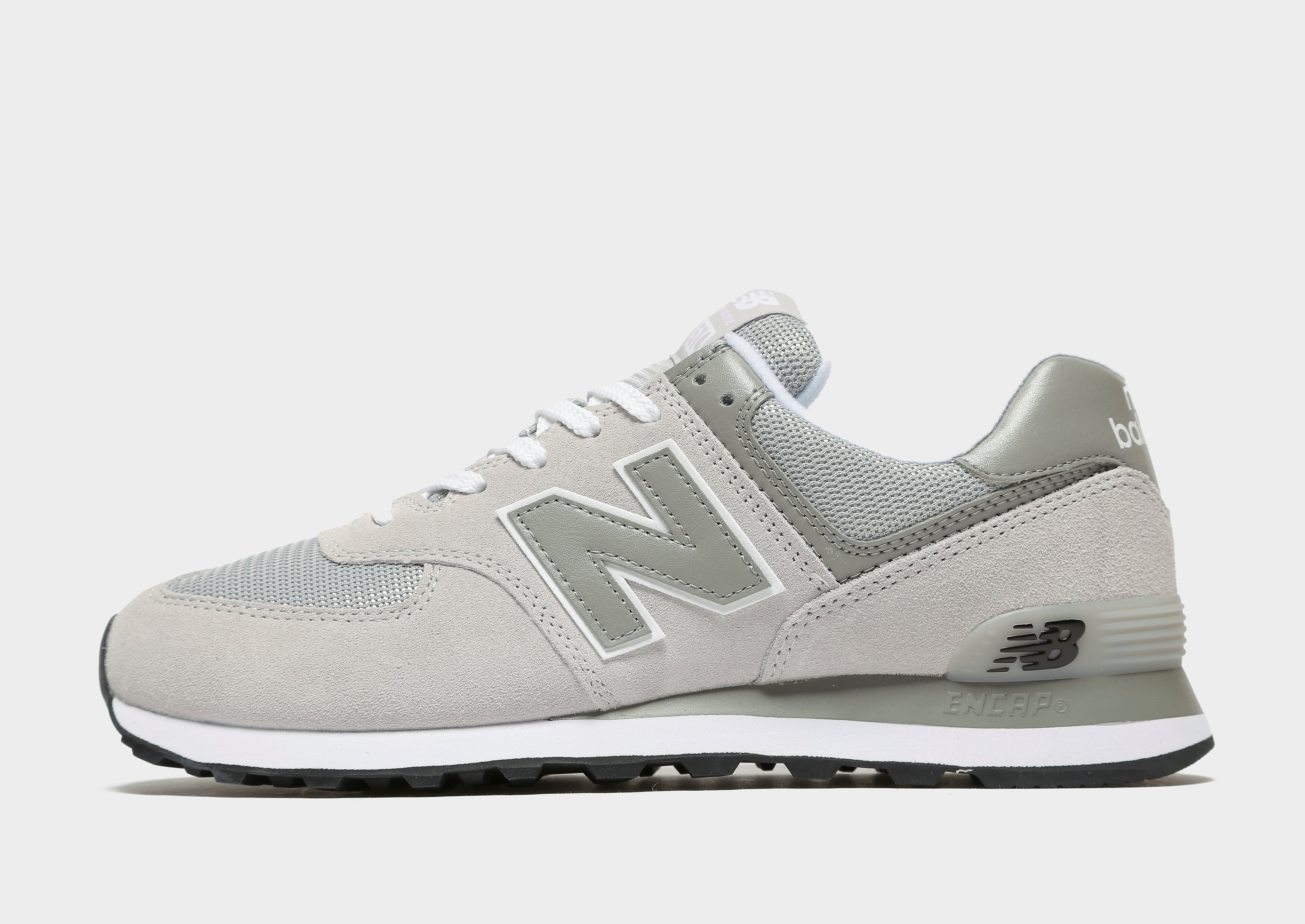 

New Balance 574 - Only at JD - Grey/White/Black - Mens, Grey/White/Black