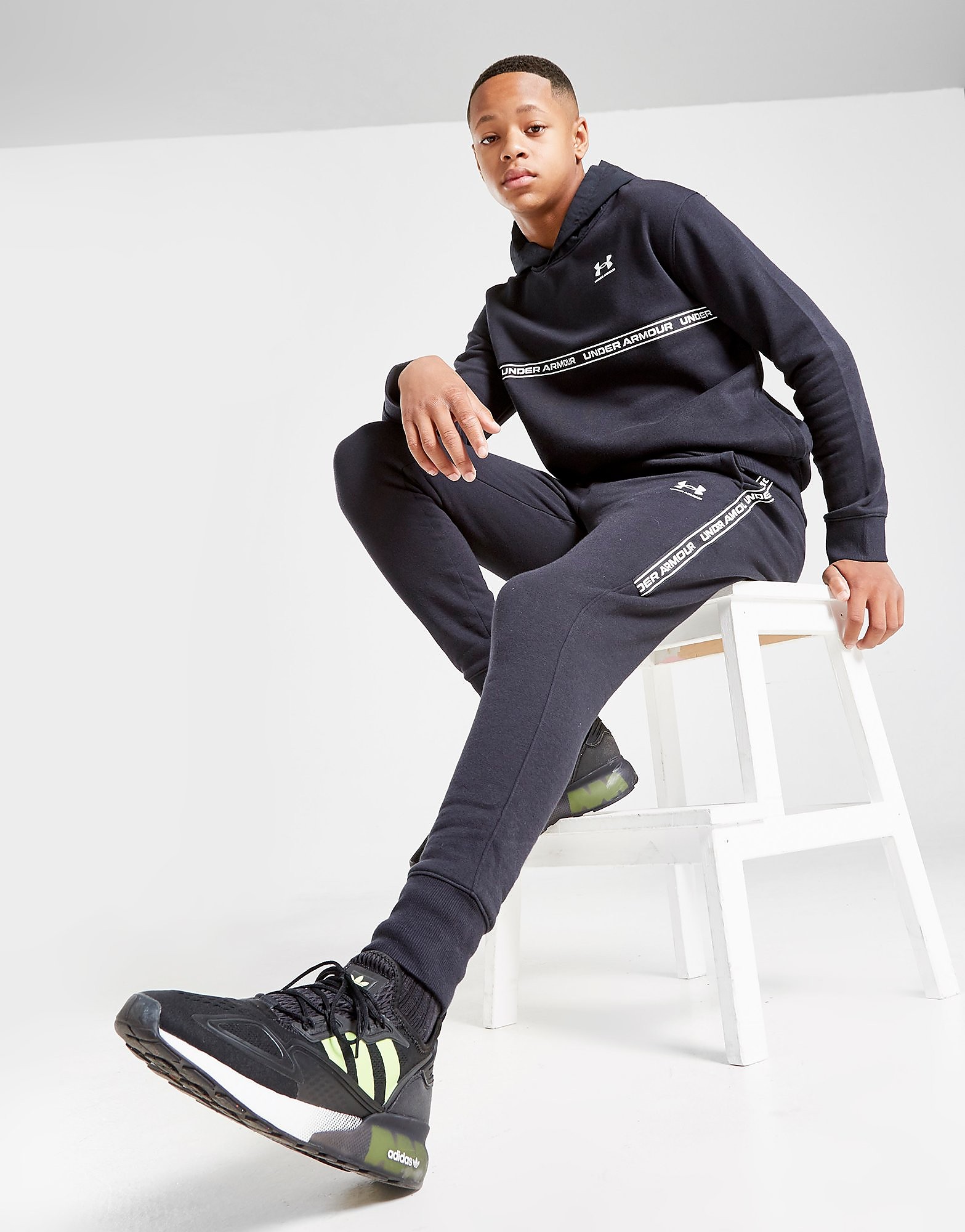 

Under Armour Sportstyle Tape Fleece Track Pants Junior - Only at JD - Black - Kids, Black