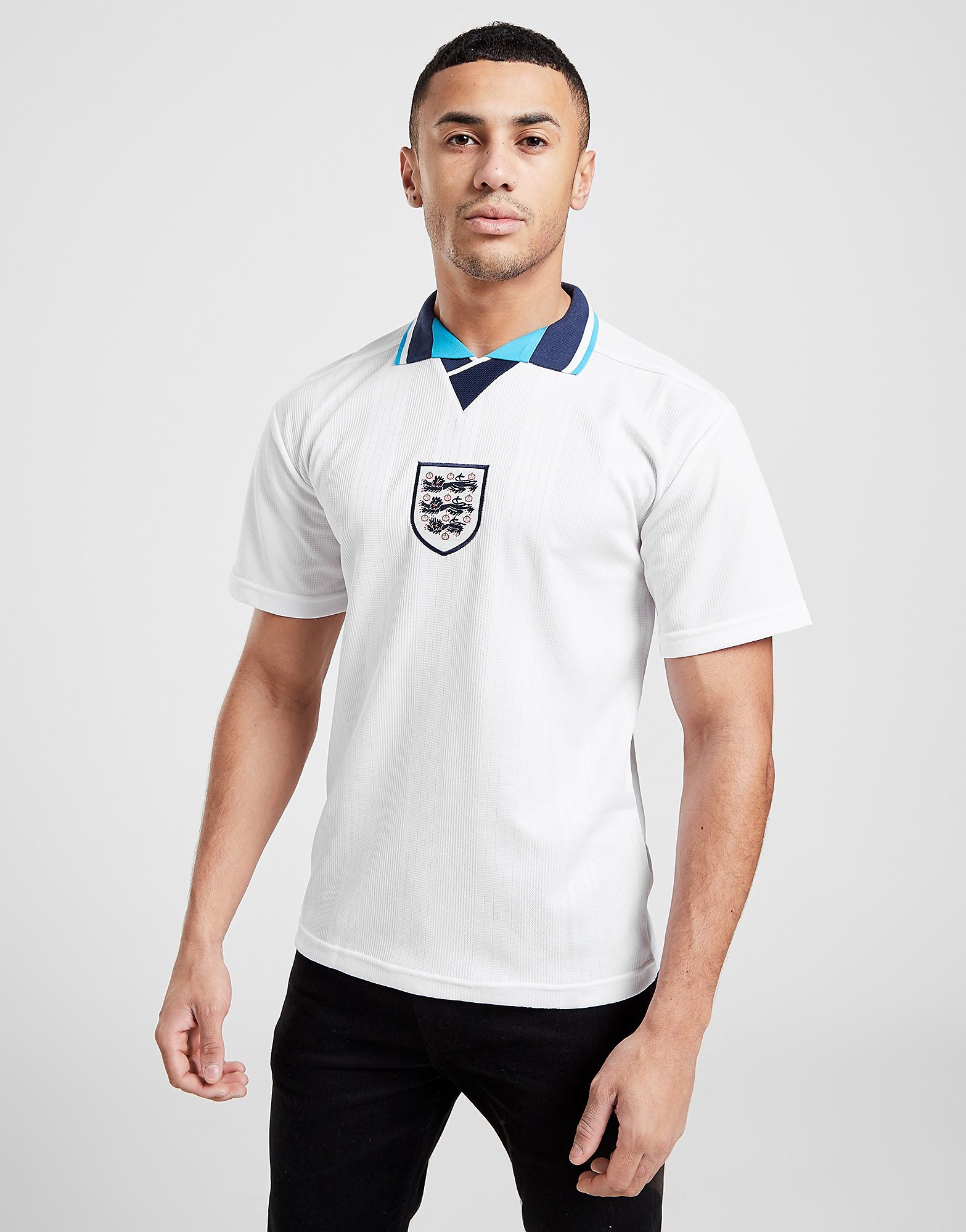 

Score Draw England '96 European Championship Retro Shirt - White/Blue - Mens, White/Blue