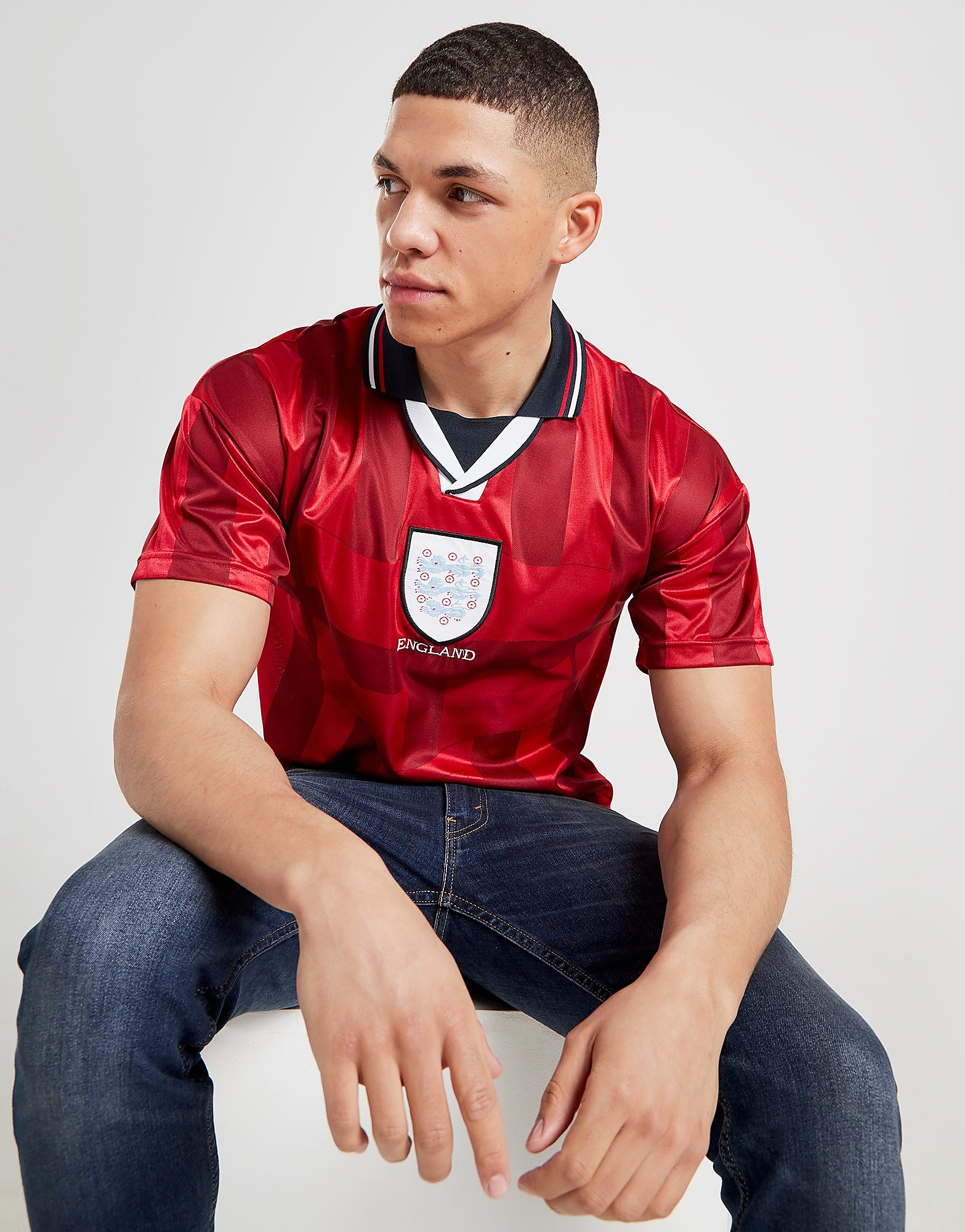 

Score Draw England '98 World Cup Away Retro Shirt - Red - Mens, Red