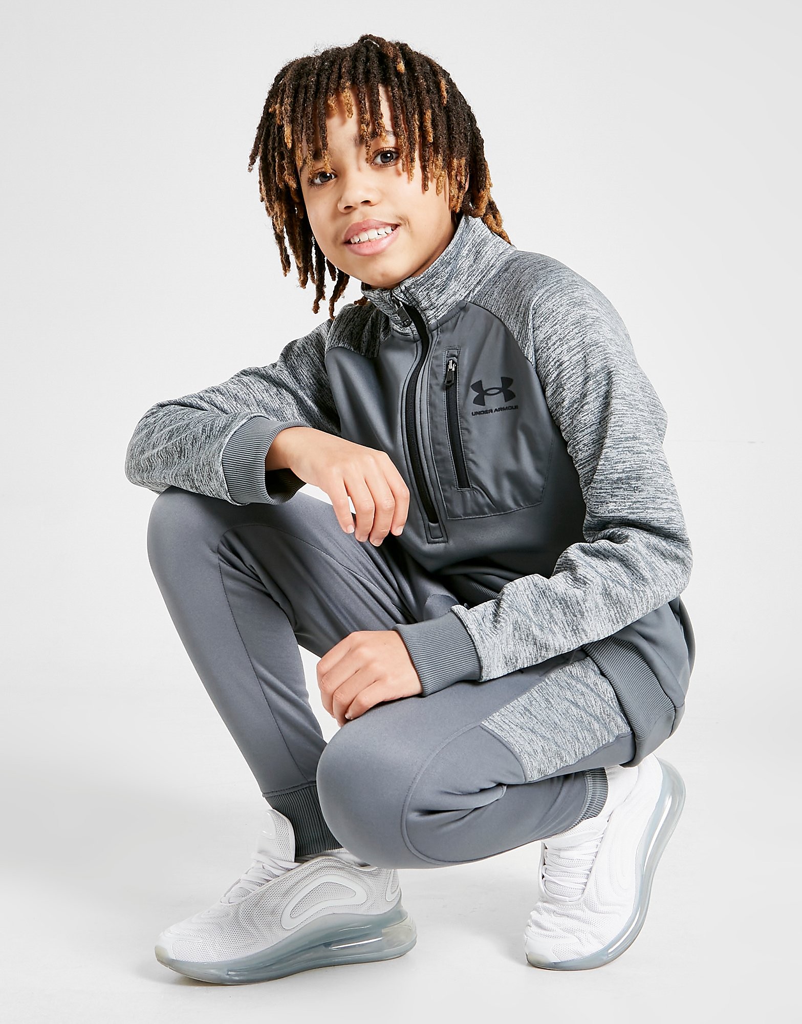 

Under Armour UA Armour Fleece 1/4 Zip Track Top Junior - Only at JD - Grey - Kids, Grey