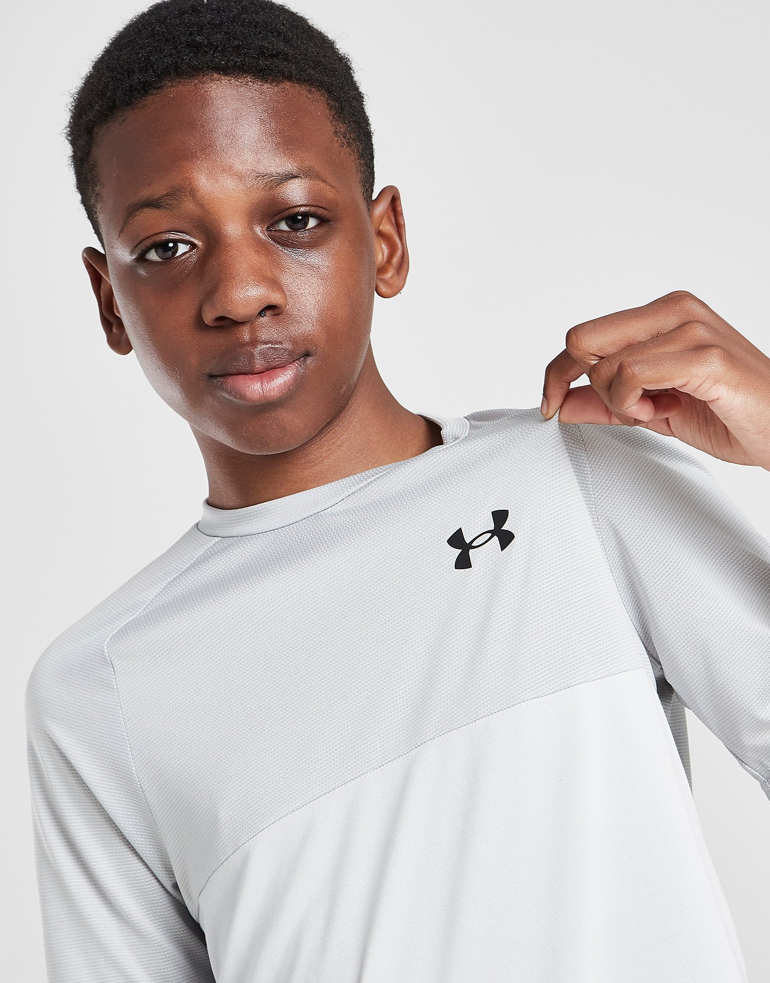 Under Armour Tech Colour Block T-Shirt Junior - Grey - Kids, Grey