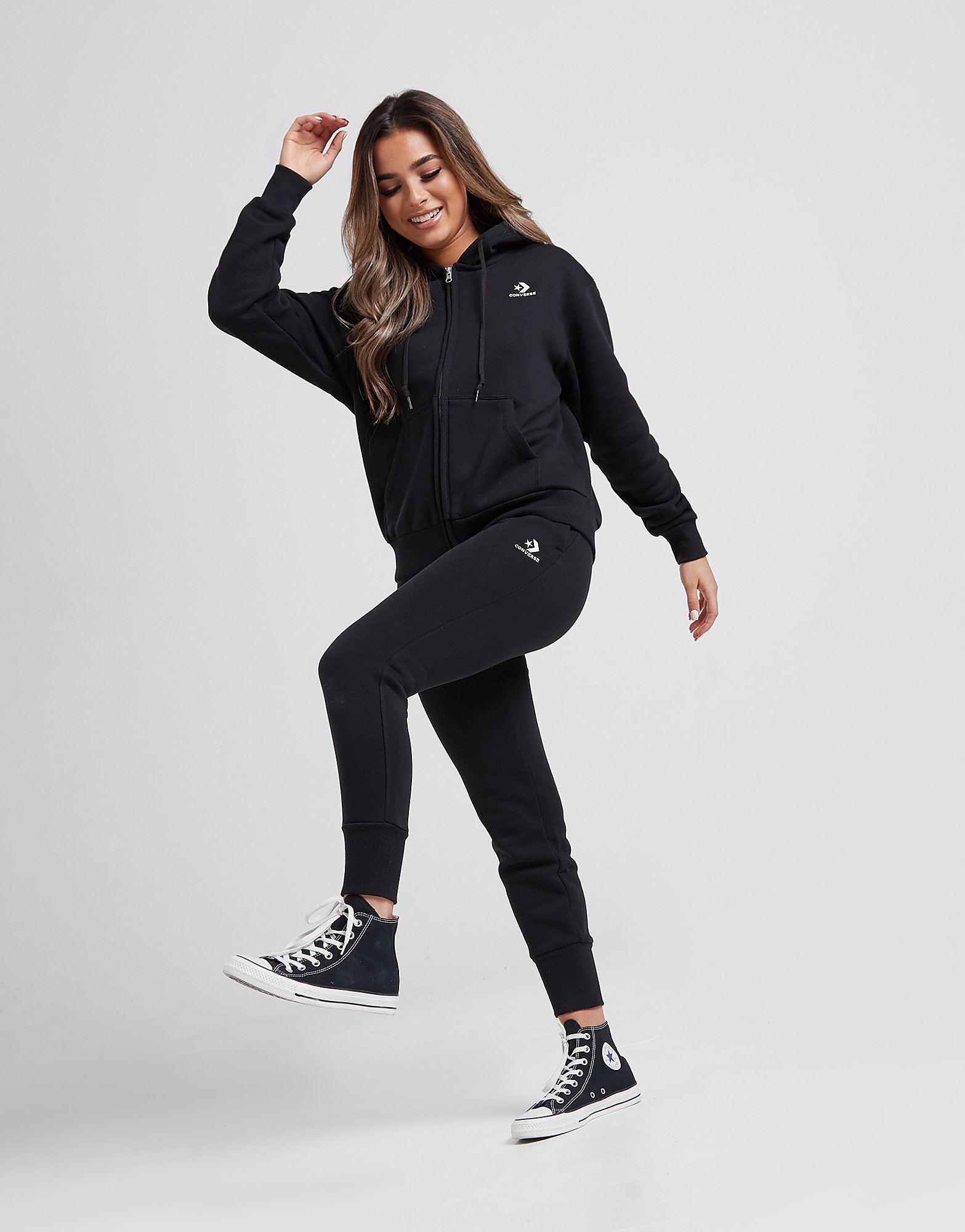 

Converse Star & Chevron Joggers - Black/White, Black/White