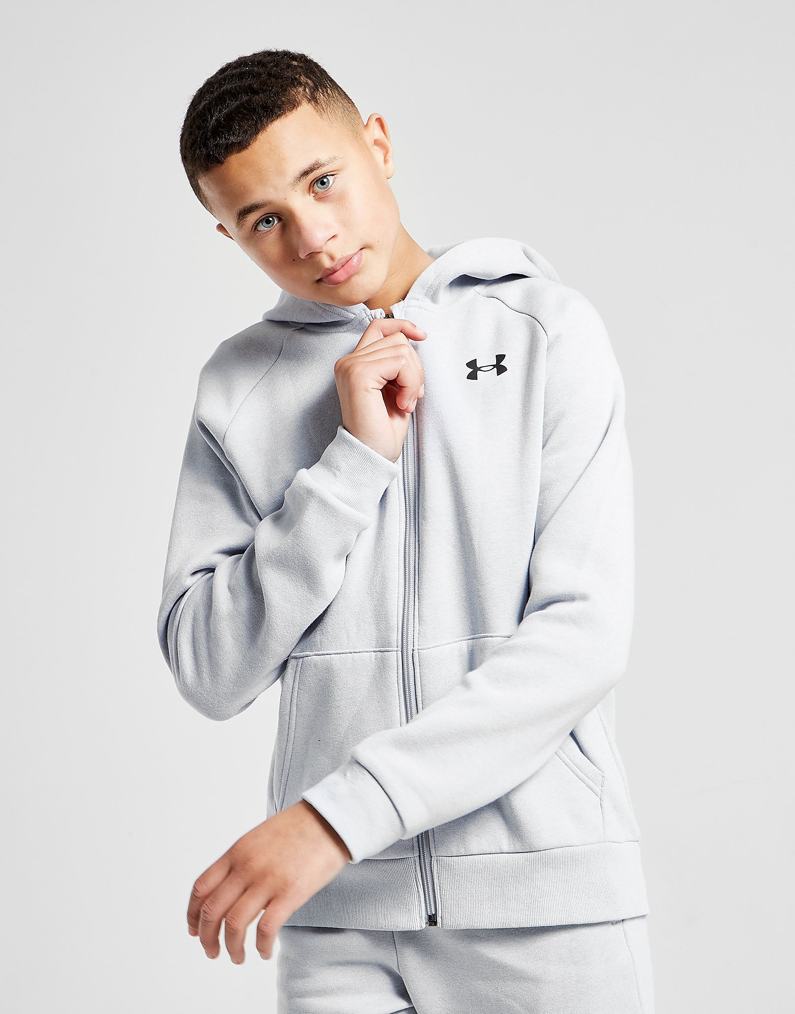 

Under Armour Rival Cotton Full Zip Hoodie Junior - Grey - Kids, Grey