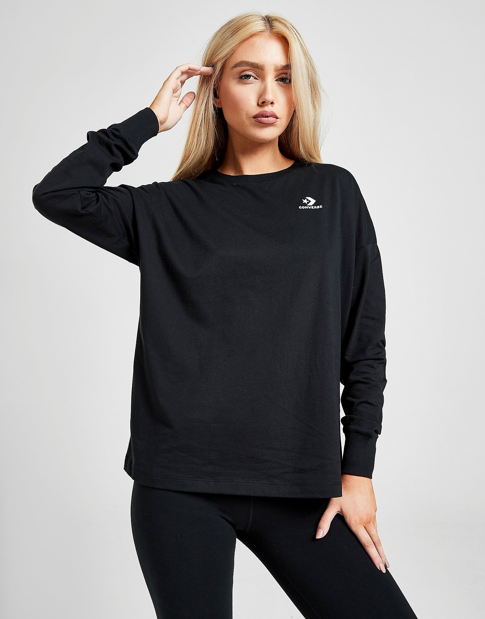 

Converse Chevron Long Sleeve T-Shirt - Black, Black