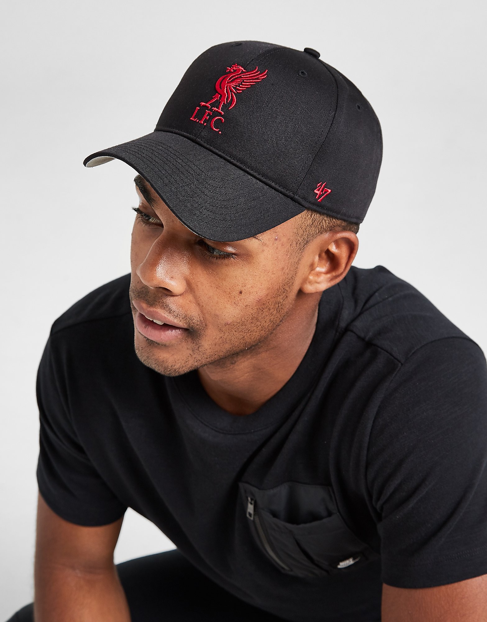 

47 Brand Liverpool FC Cap - Black/Red - Womens, Black/Red