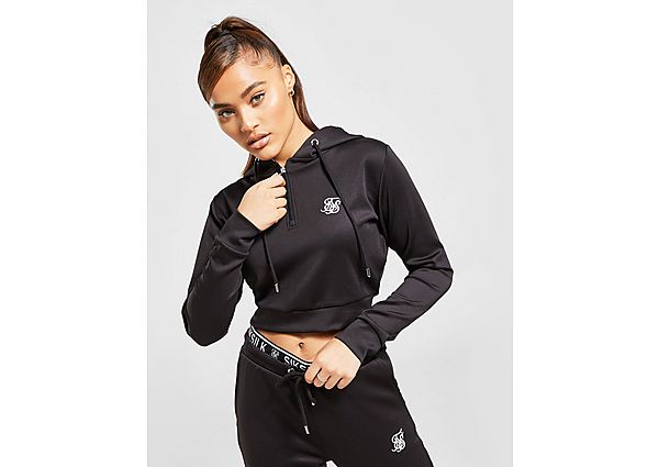SikSilk Sweat à capuche Poly Tape Crop Femme