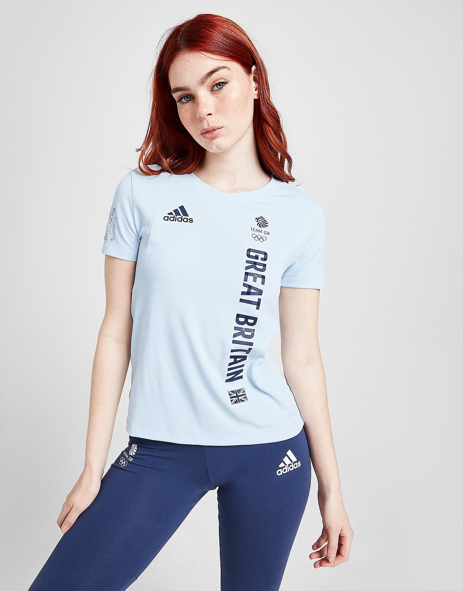 

adidas Team GB Olympics Flower T-Shirt - Blue - Womens, Blue
