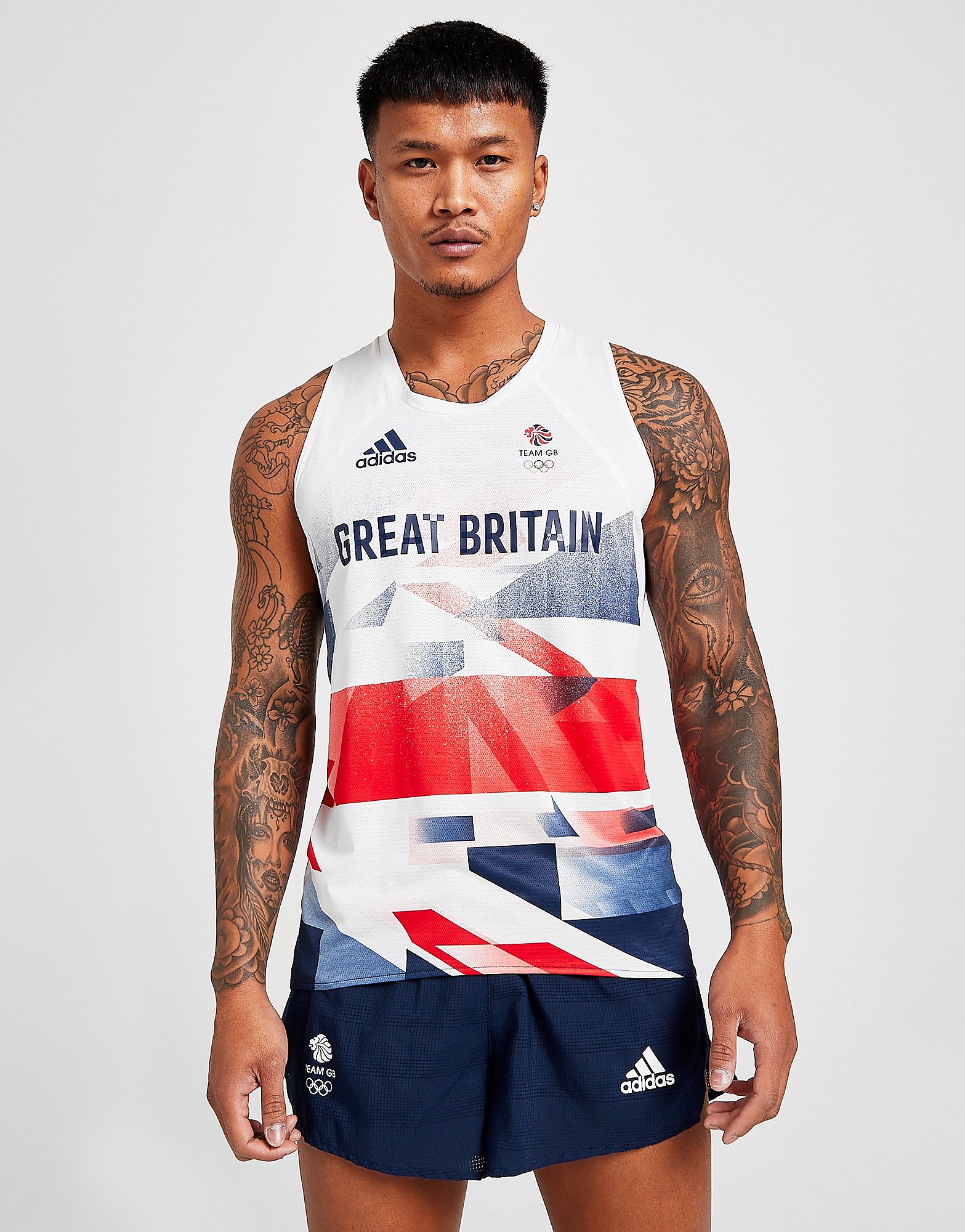 

adidas Team GB Olympics Running Vest - White - Mens, White