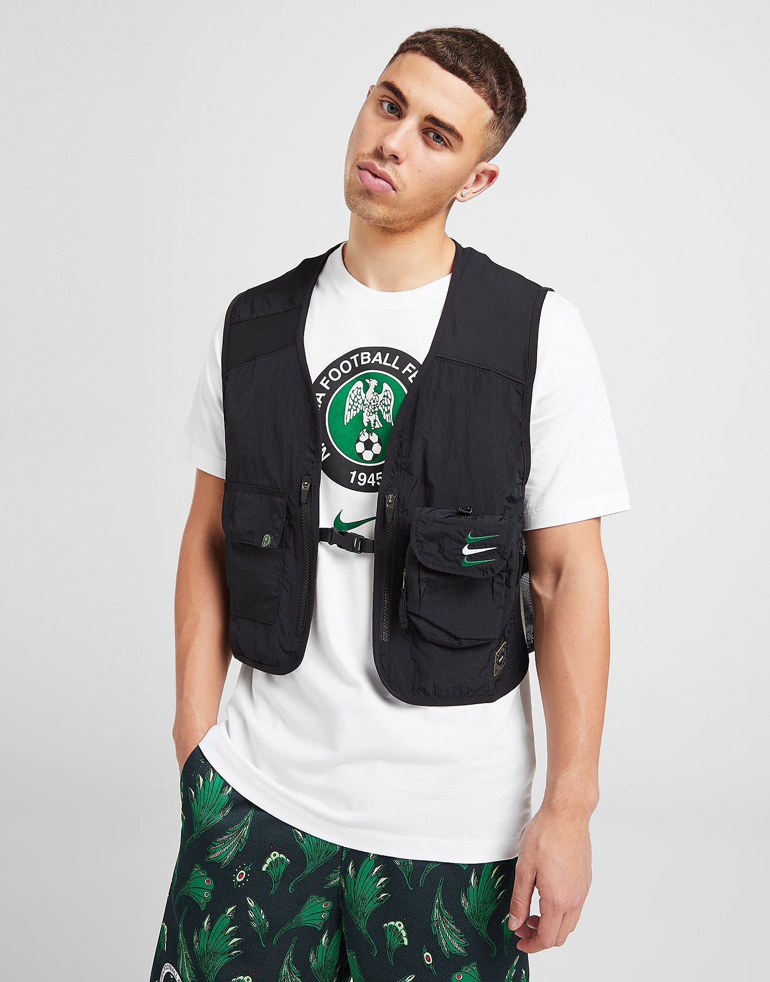 

Nike Nigeria Vest - Black/Pine Green - Mens, Black/Pine Green