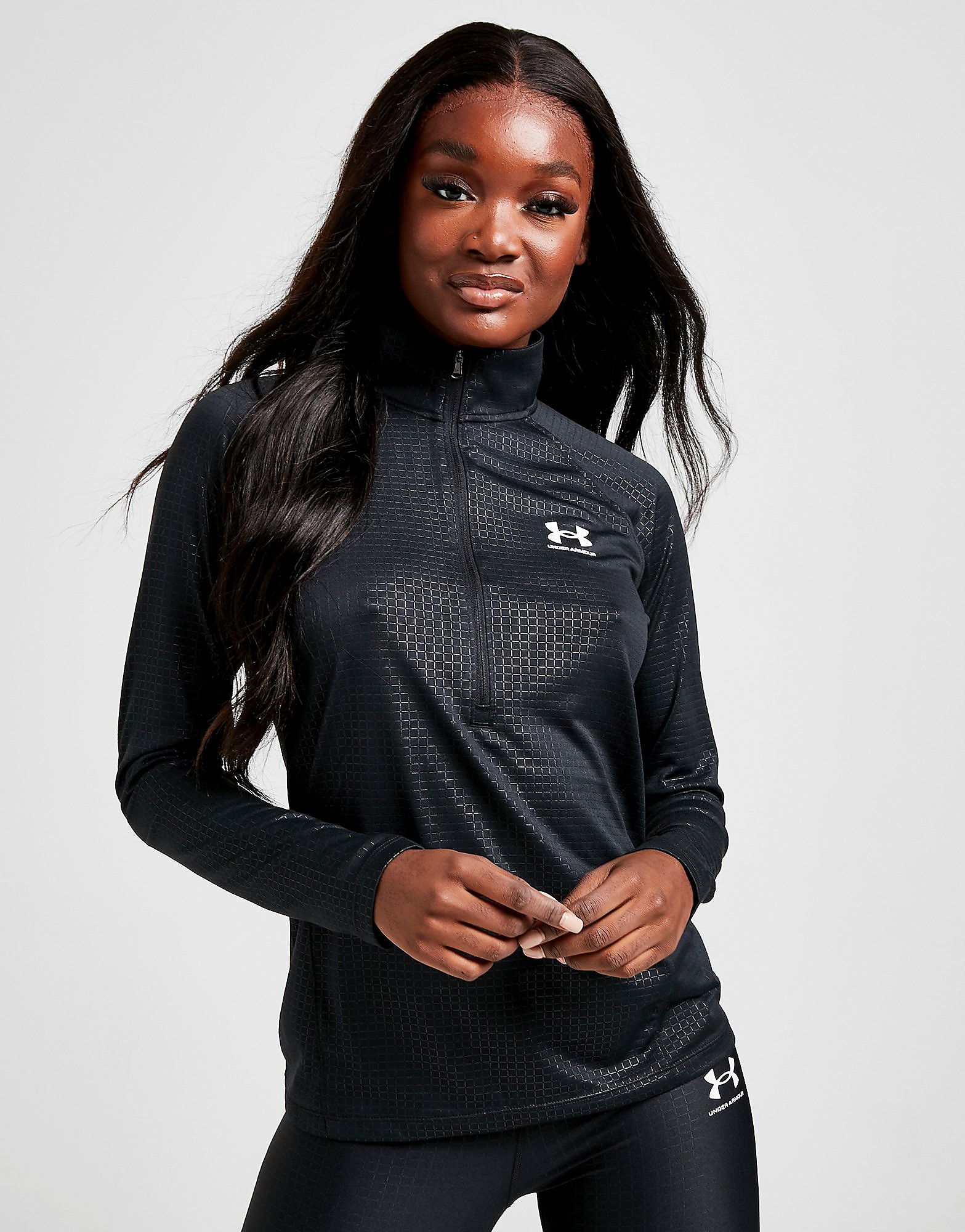 Under Armour Tech Grid 1/4 Zip Track Top - Only at JD - Black - Womens, Black