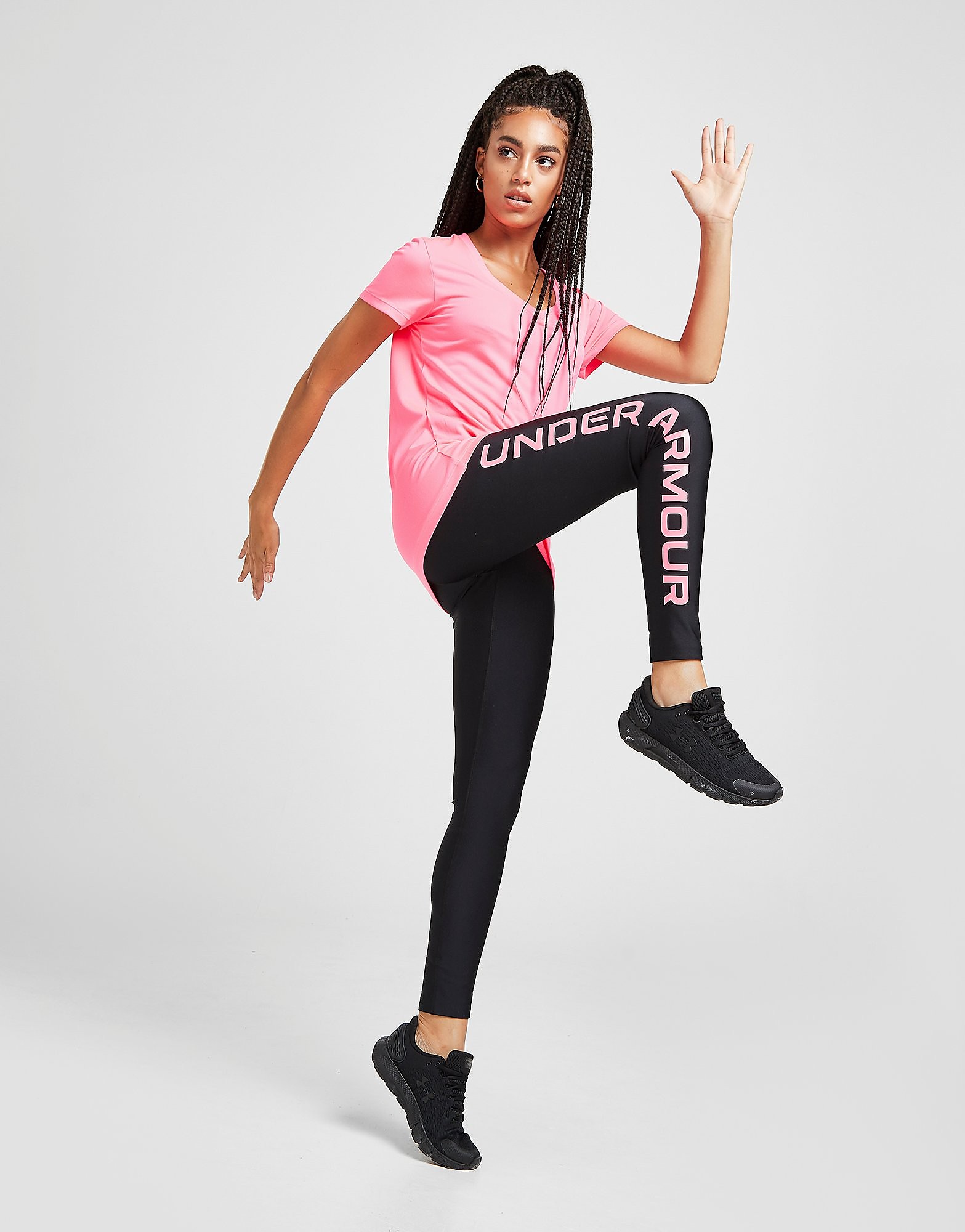 

Under Armour Wordmark Tights - Only at JD - Black/Pink - Womens, Black/Pink