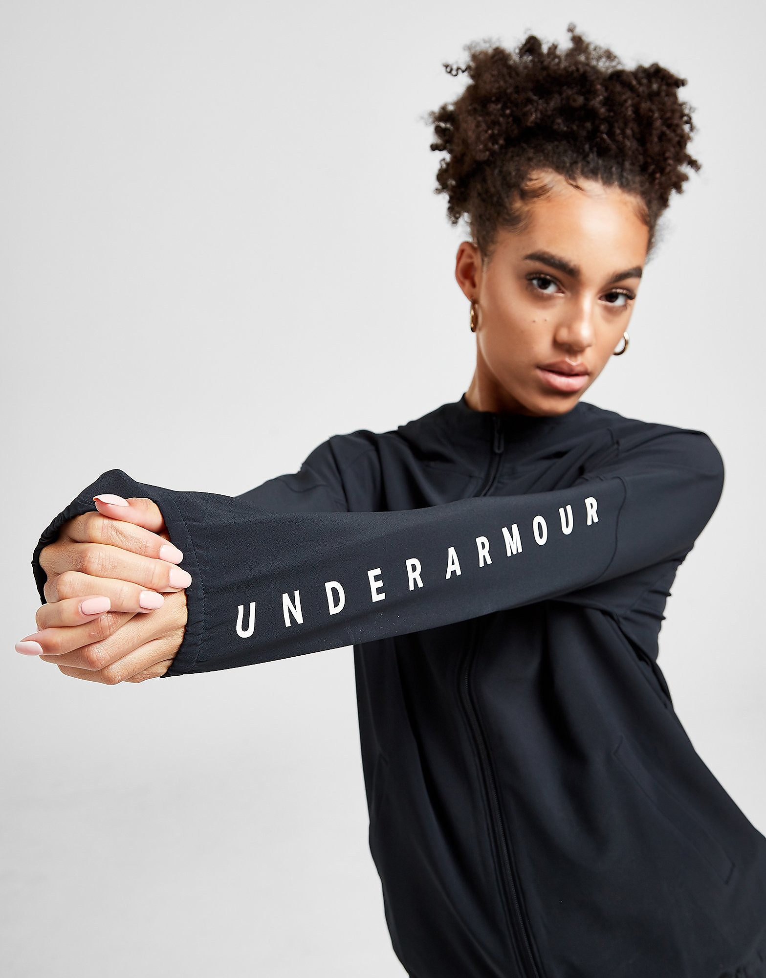 Under Armour Woven Jacket - Black/White, Black/White