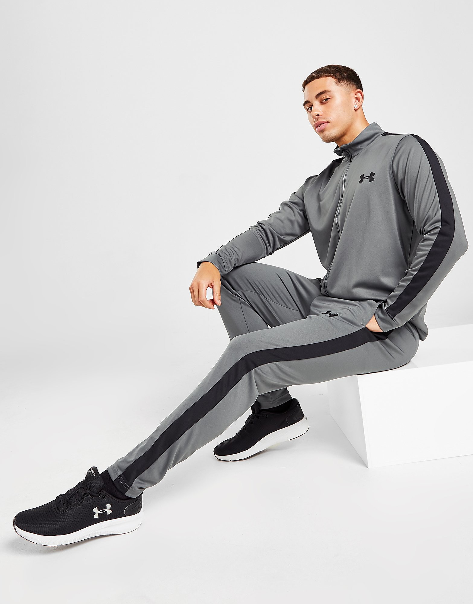 

Under Armour Poly Tracksuit - Pitch Gray - Mens, Pitch Gray