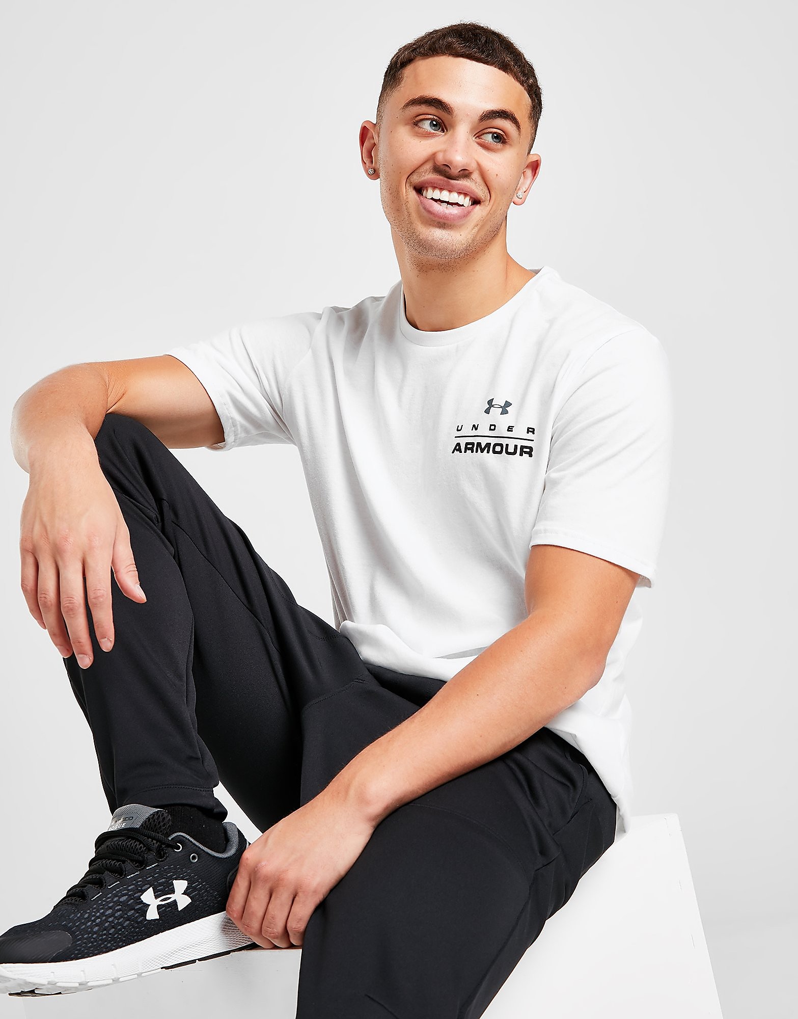 

Under Armour Stacked Logo T-Shirt - Only at JD - White - Mens, White