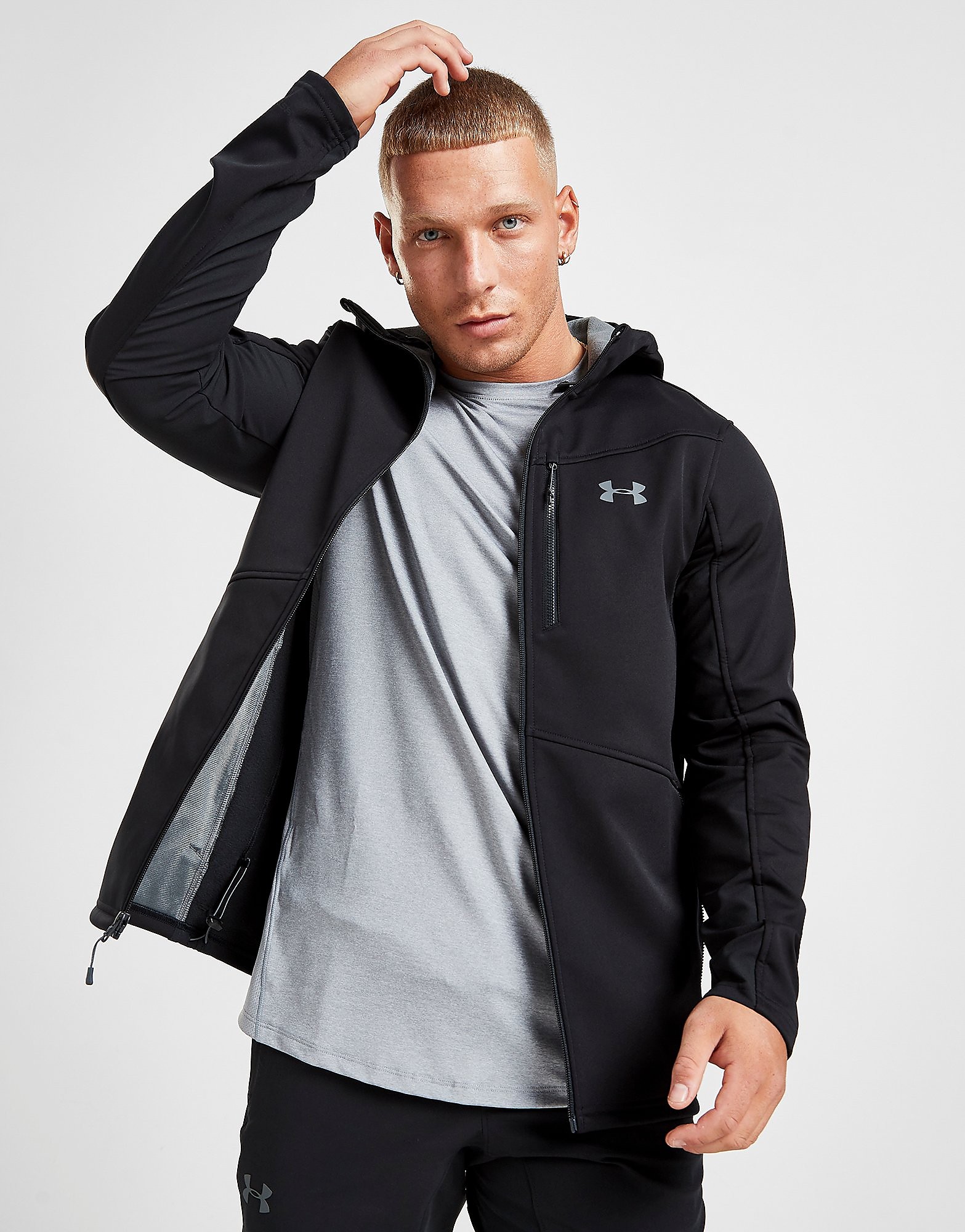 

Under Armour Infrared Shield Hooded Jacket - Black - Mens, Black