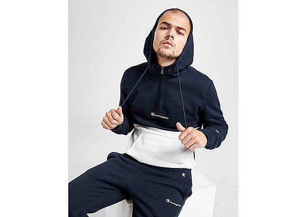 Champion Sweat à Capuche Colour Block 1/2 Zip Homme