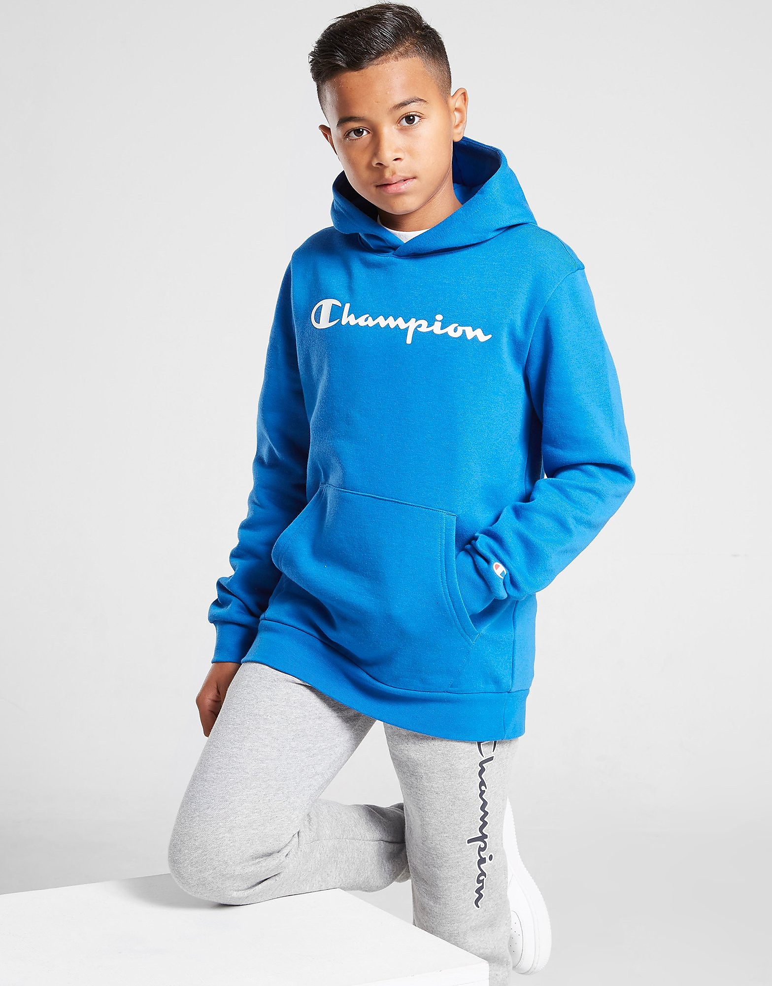 

Champion Legacy Overhead Fleece Hoodie Junior - Blue - Kids, Blue