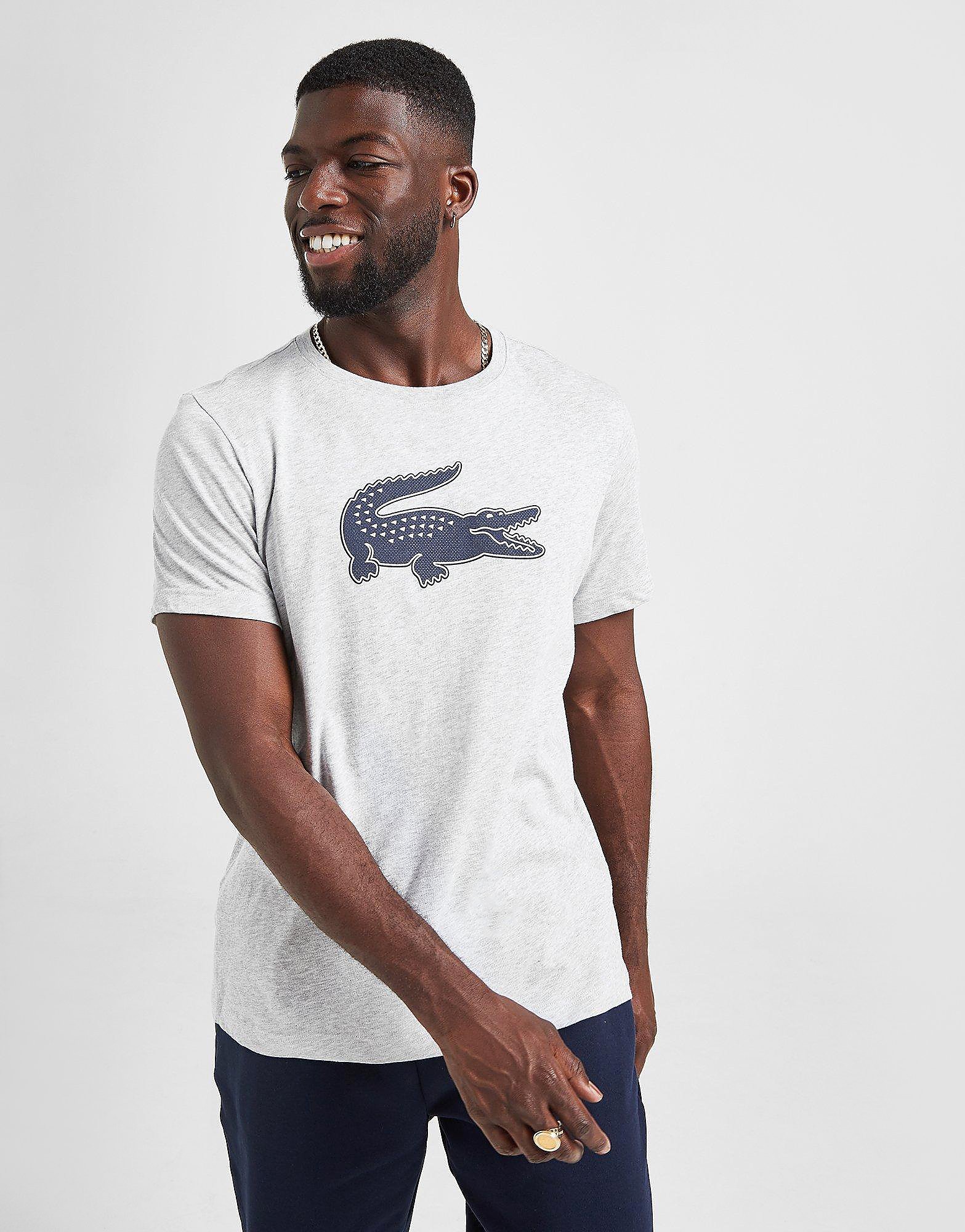

Lacoste Large Croc Logo T-Shirt - Grey/Navy - Mens, Grey/Navy