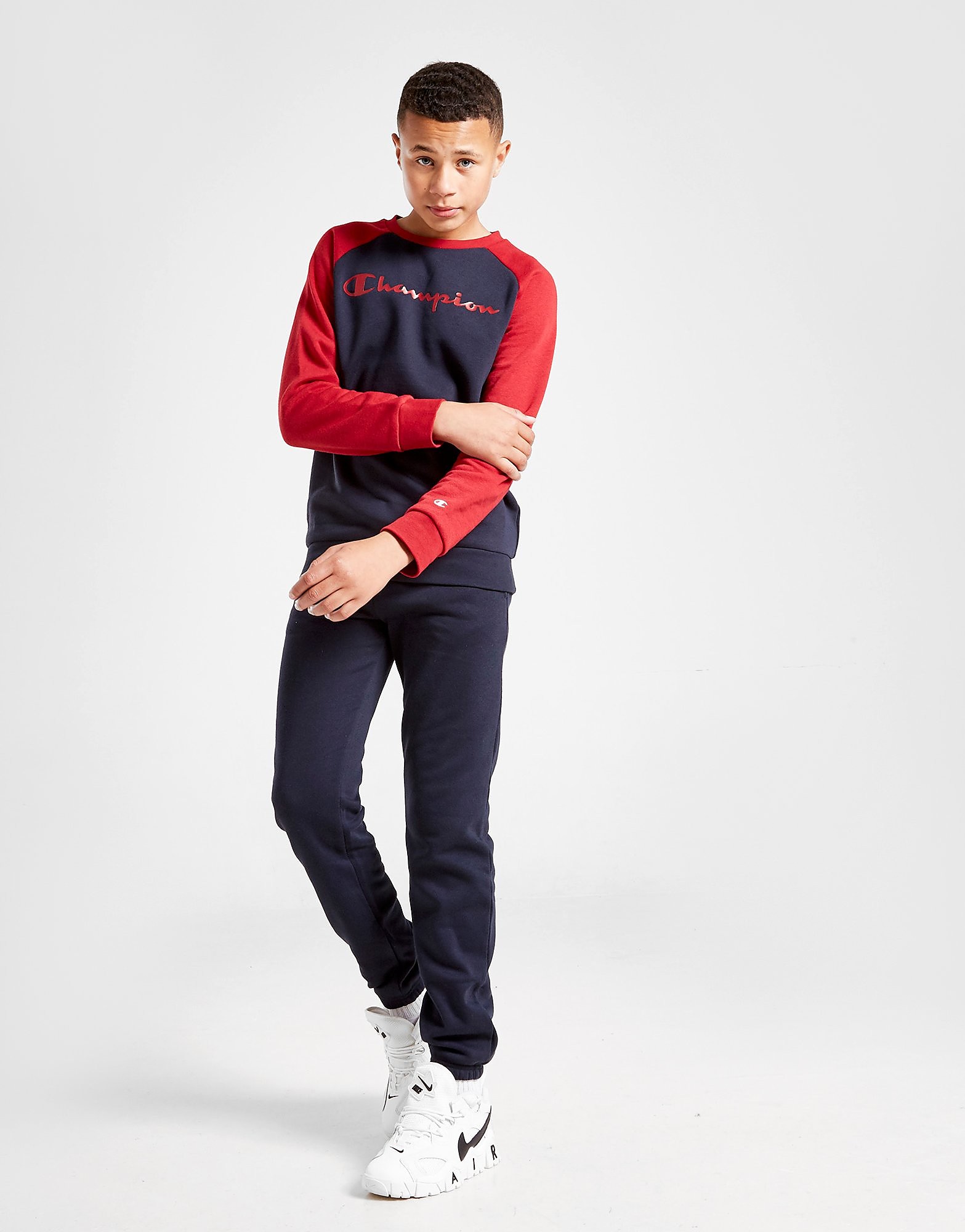 

Champion Crew Fleece Tracksuit Junior - Navy/Red - Kids, Navy/Red