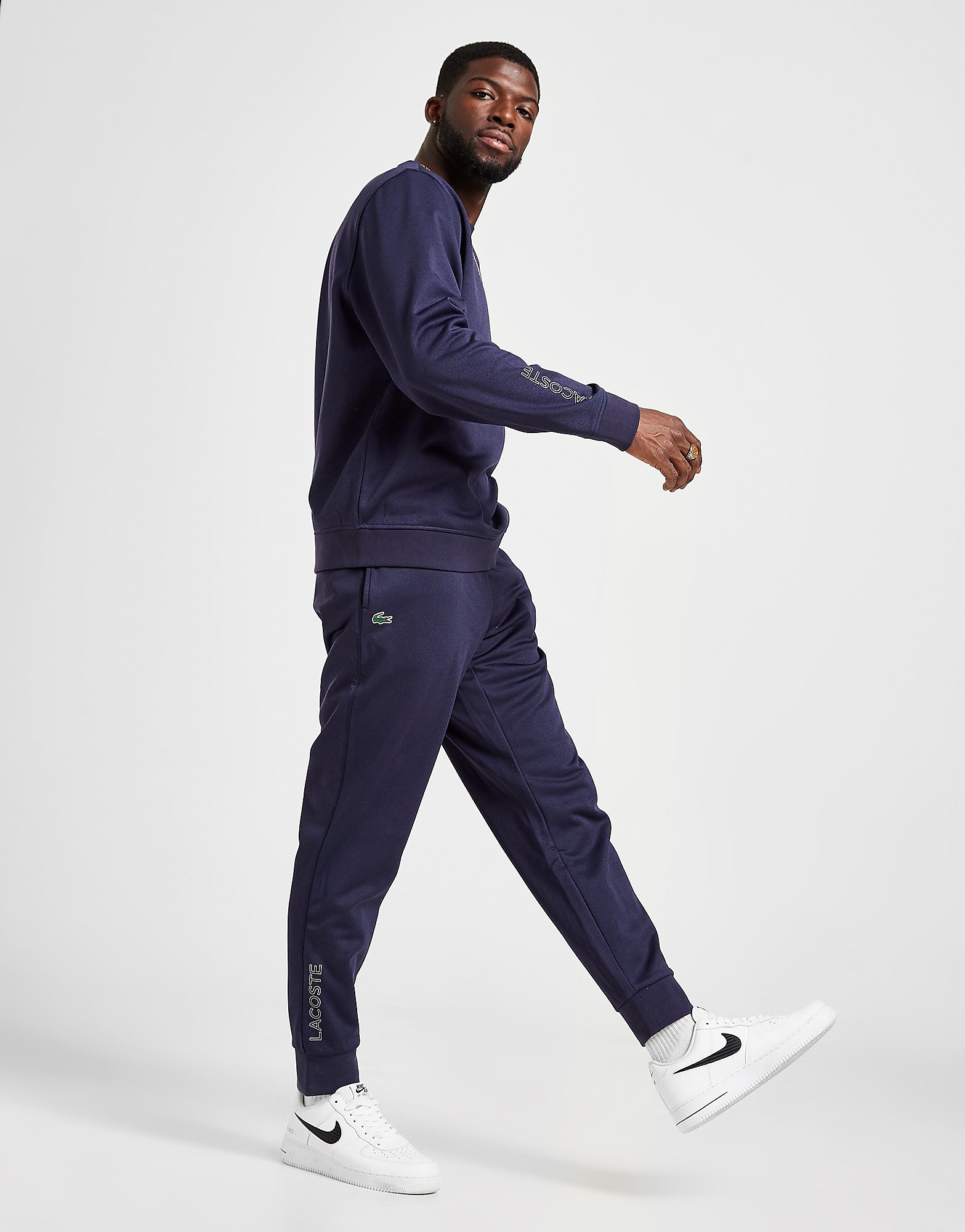Lacoste Wordmark Track Pants - Only at JD - Navy - Mens, Navy