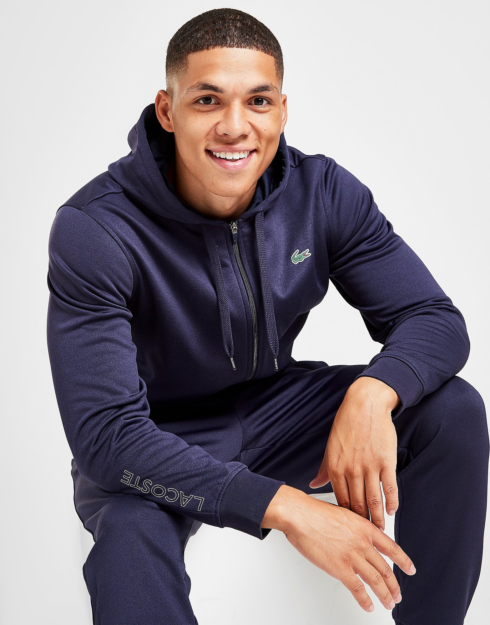 

Lacoste Wordmark Poly Zip Through Hoodie - Only at JD - Blue - Mens, Blue