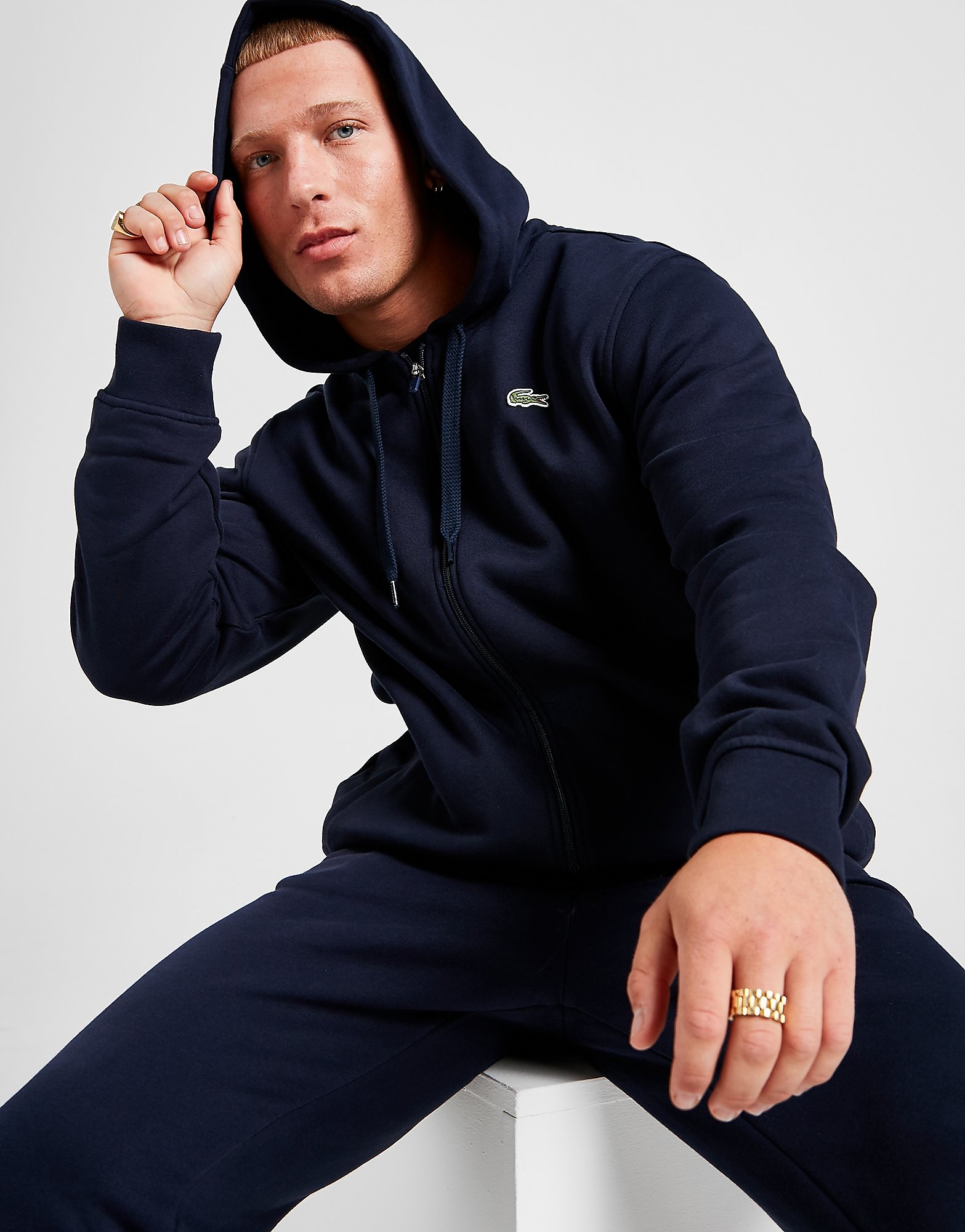 

Lacoste Core Full Zip Hoodie - Navy - Mens, Navy