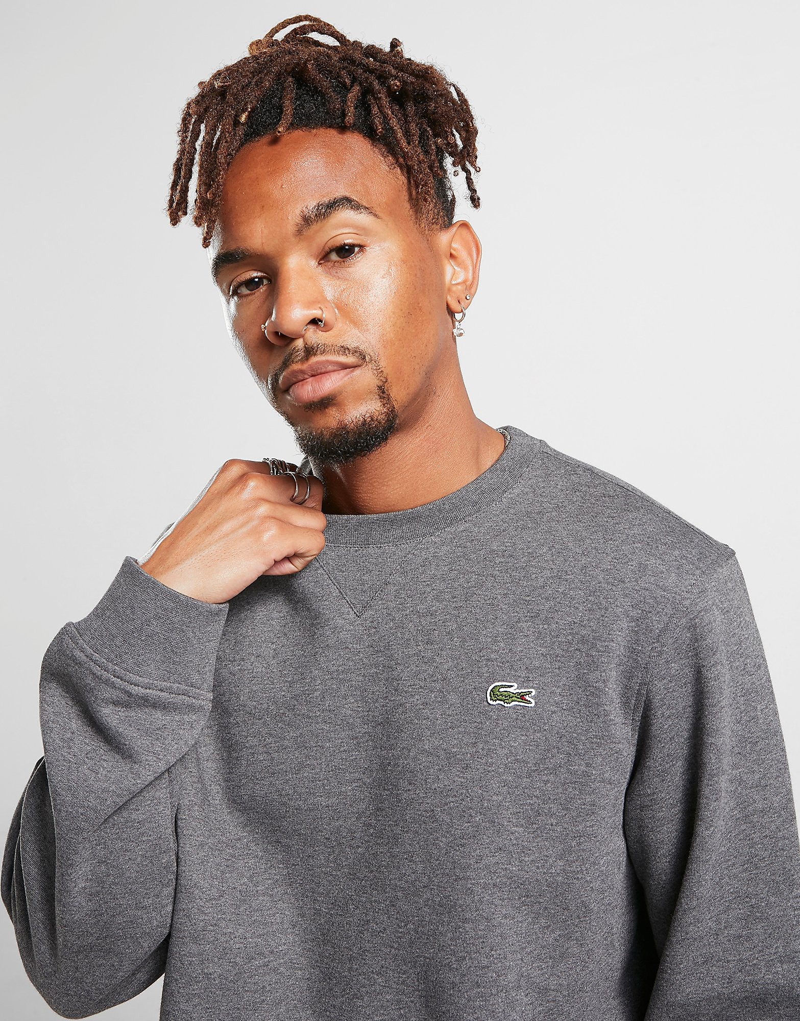 

Lacoste Core Crew Sweatshirt - Grey - Mens, Grey