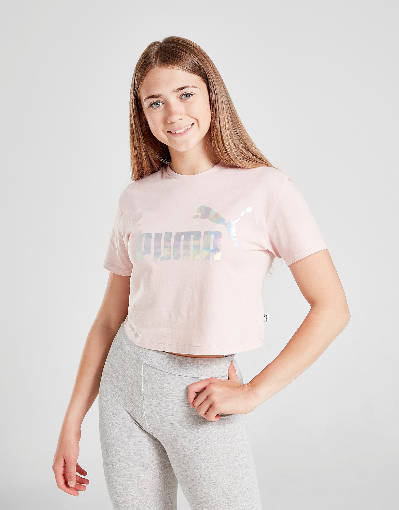 

Puma Girls' Core Crop Foil T-Shirt Junior - Only at JD - PINK - Kids, PINK