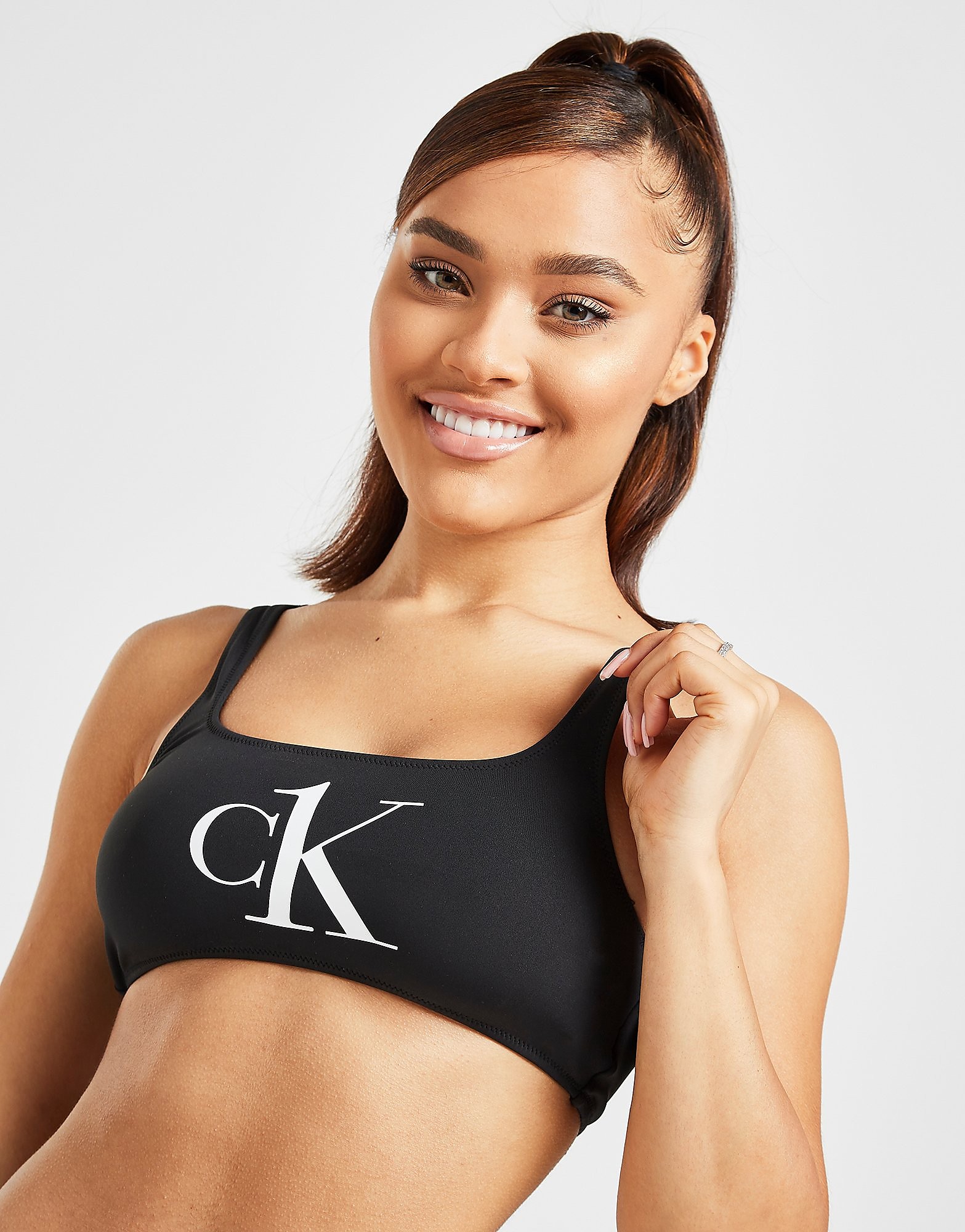 

Calvin Klein Swim CK One Bikini Bralette Top - Black - Womens, Black