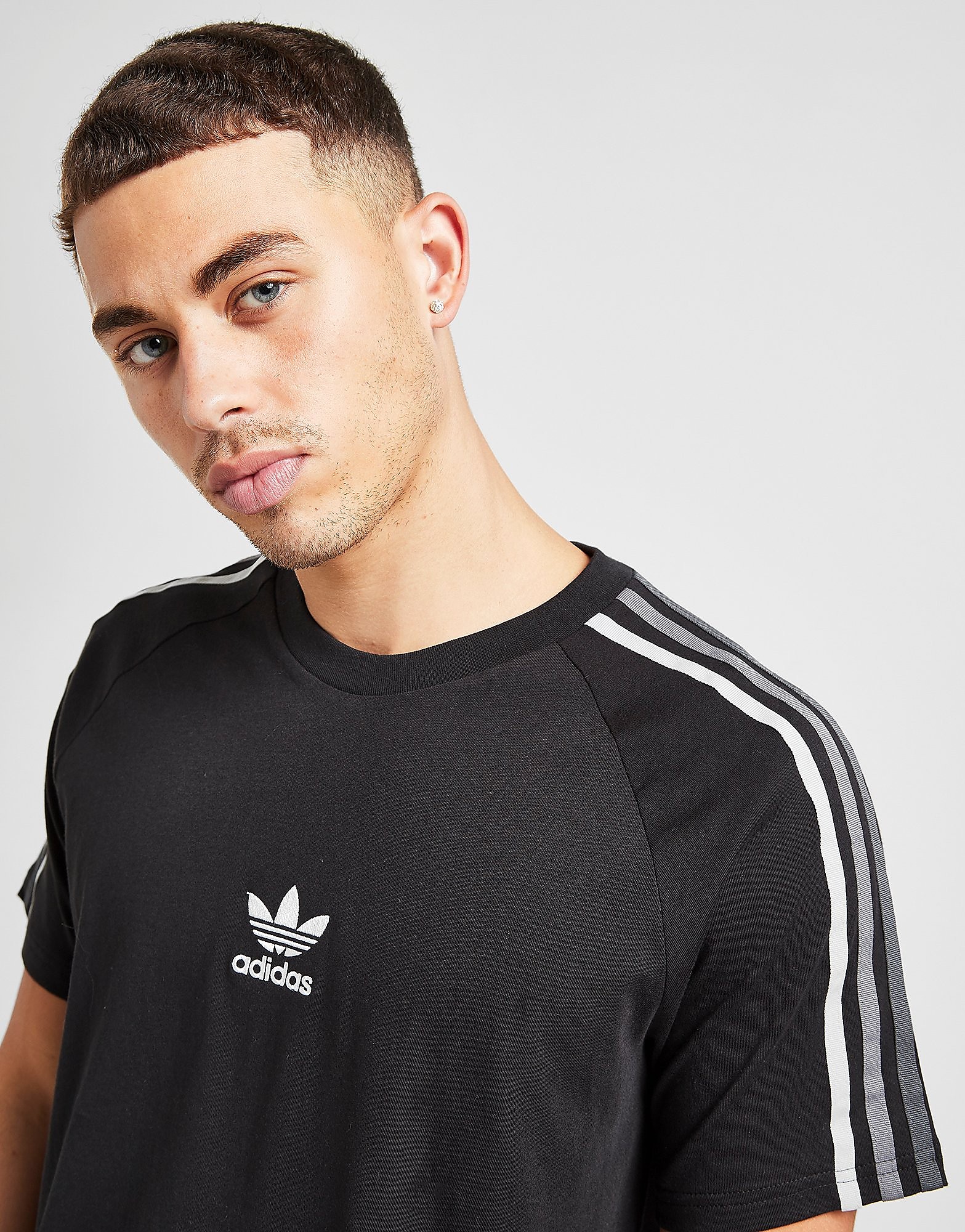 

adidas Originals Tri-Stripe T-Shirt - Only at JD - BLACK - Mens, BLACK