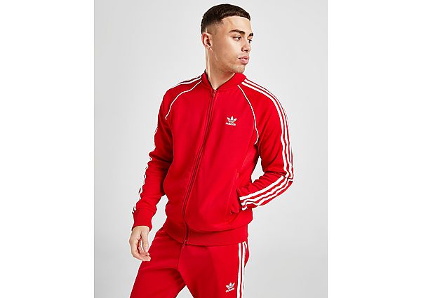 adidas Originals Veste de survêtement Adicolor Classics Primeblue SST - Scarlet / White, Scarlet / W