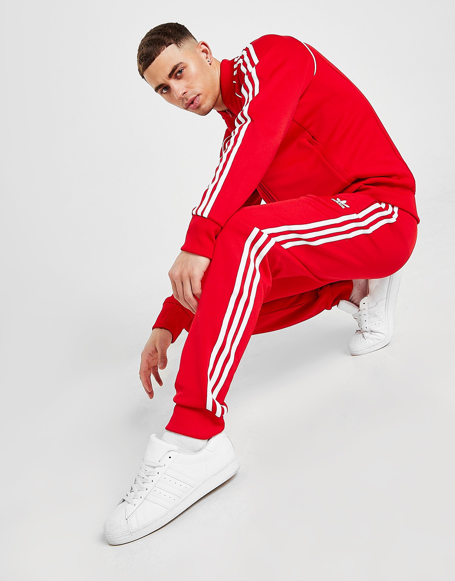

adidas Originals SS Track Pants - Scarlet / White - Mens, Scarlet / White