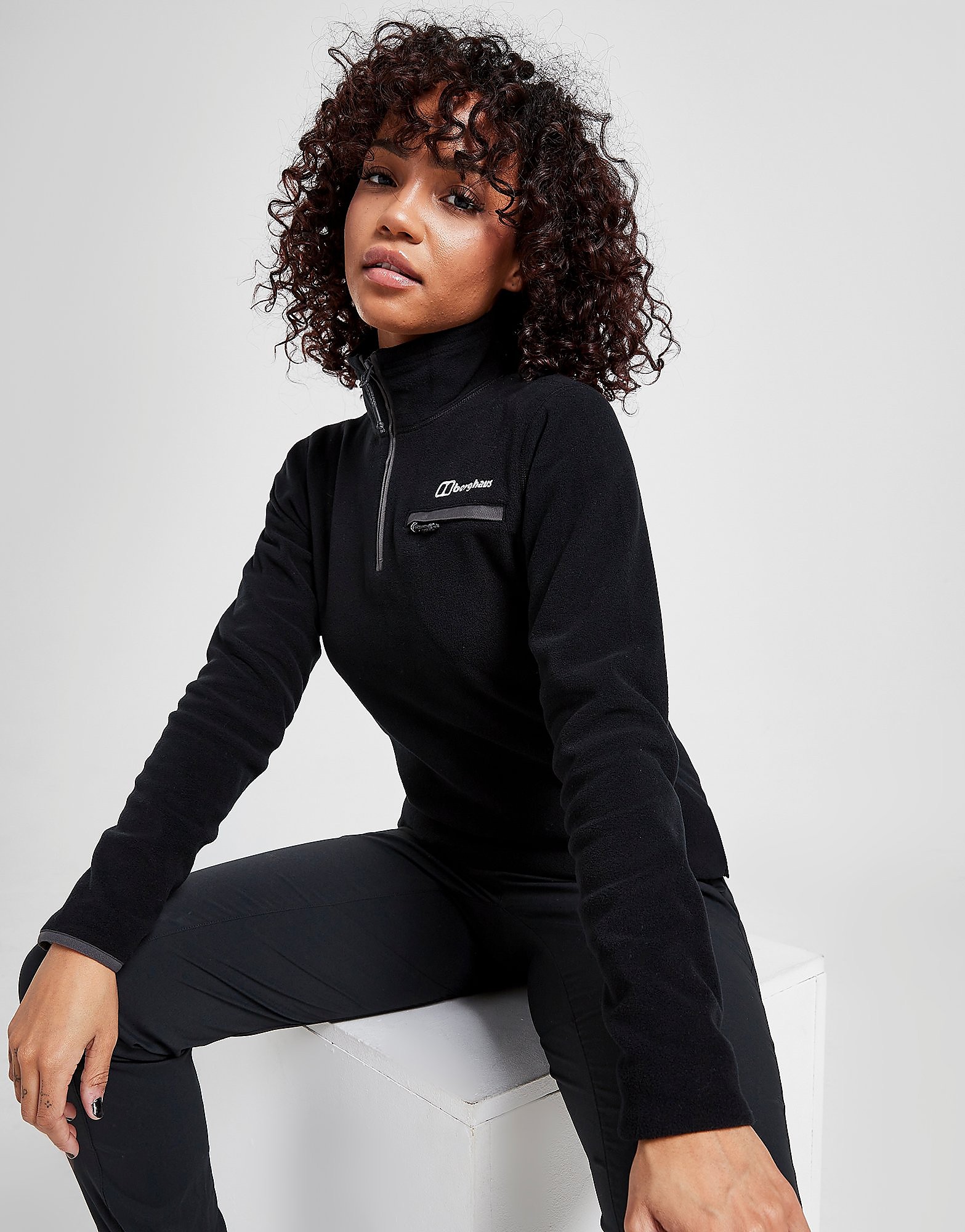 

Berghaus Prism Polar 1/4 Zip Fleece - Black - Womens, Black