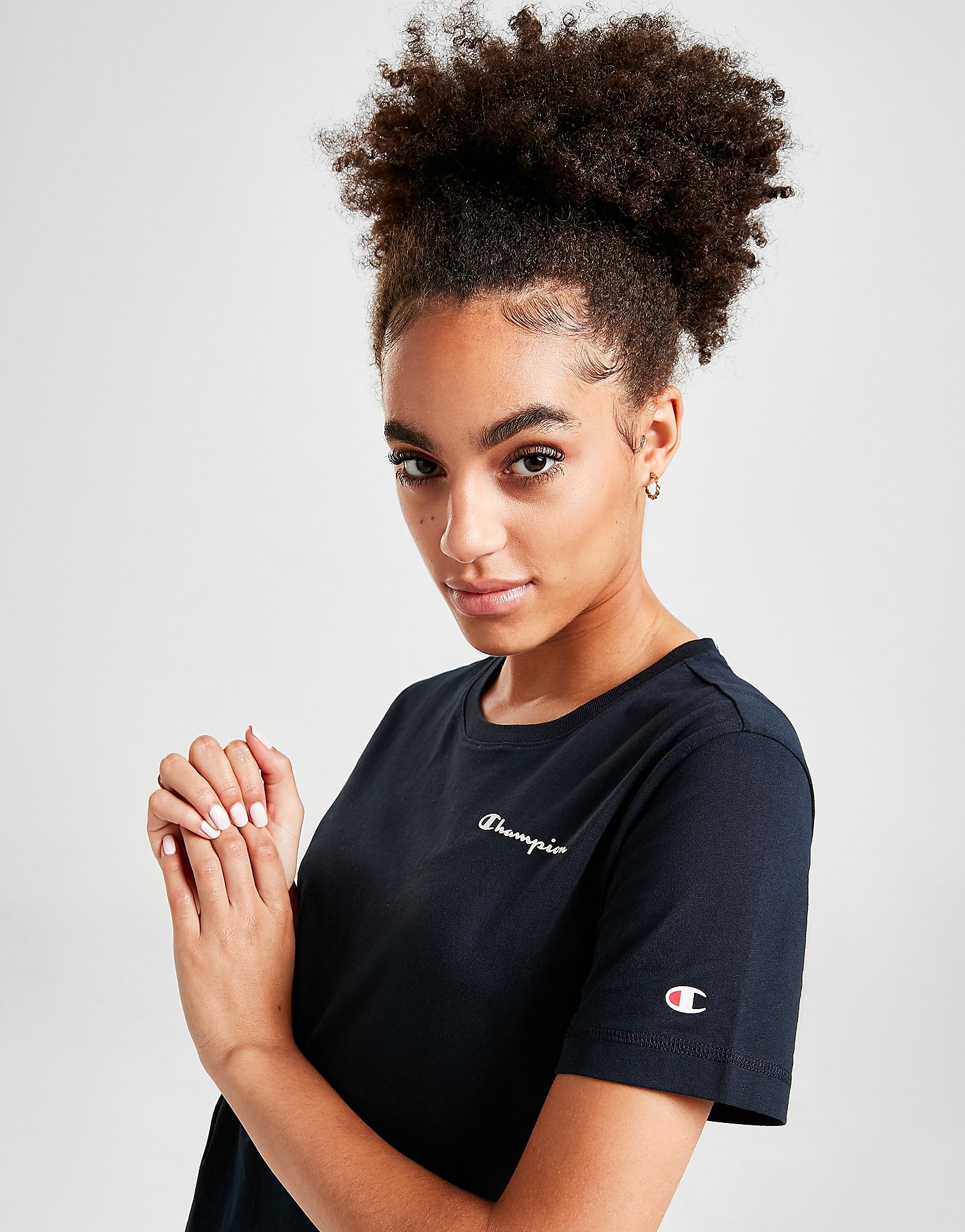 

Champion Small Script Logo T-Shirt - Navy/White - Womens, Navy/White