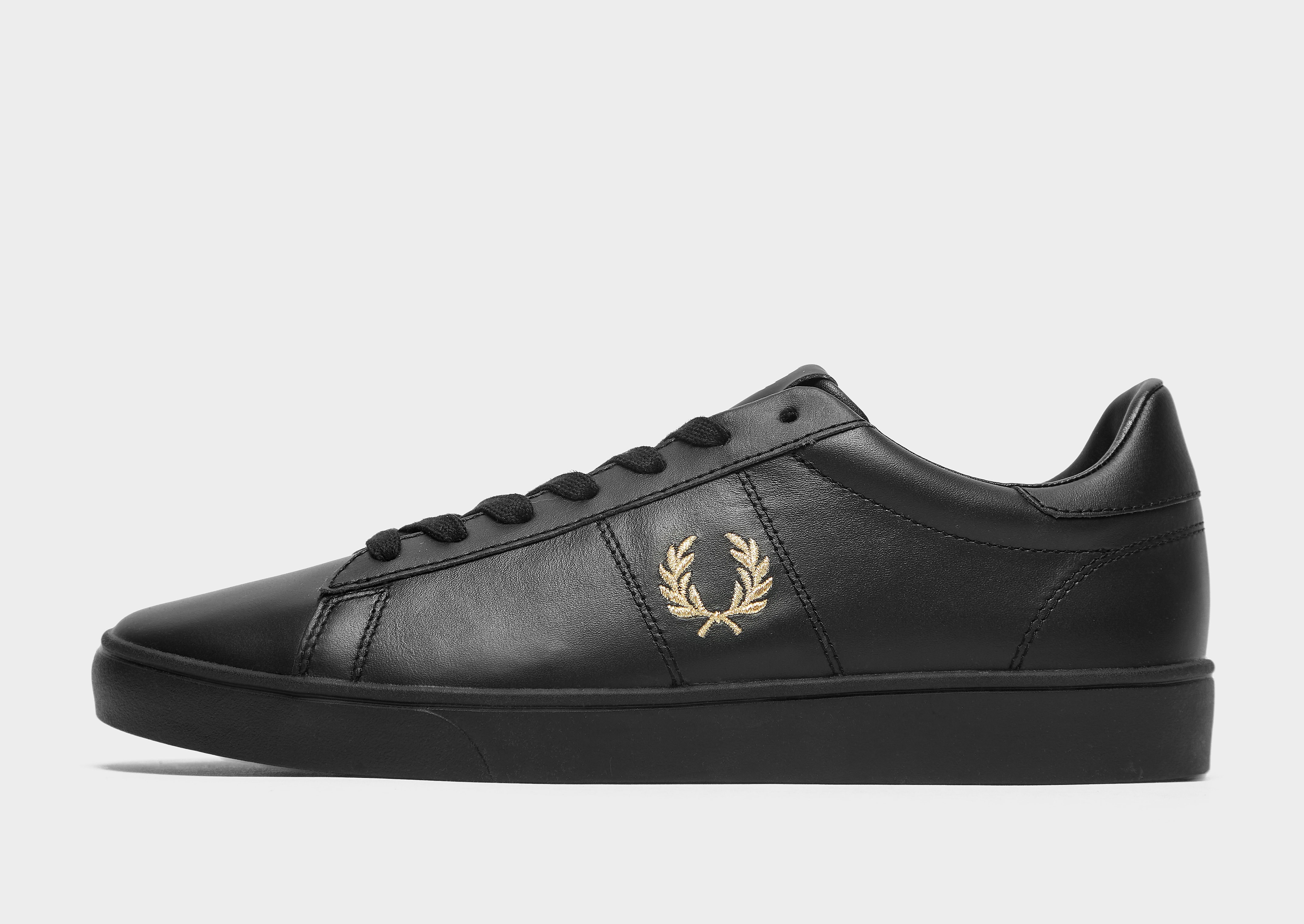 

Fred Perry Spencer Leather - Black/Black - Mens, Black/Black