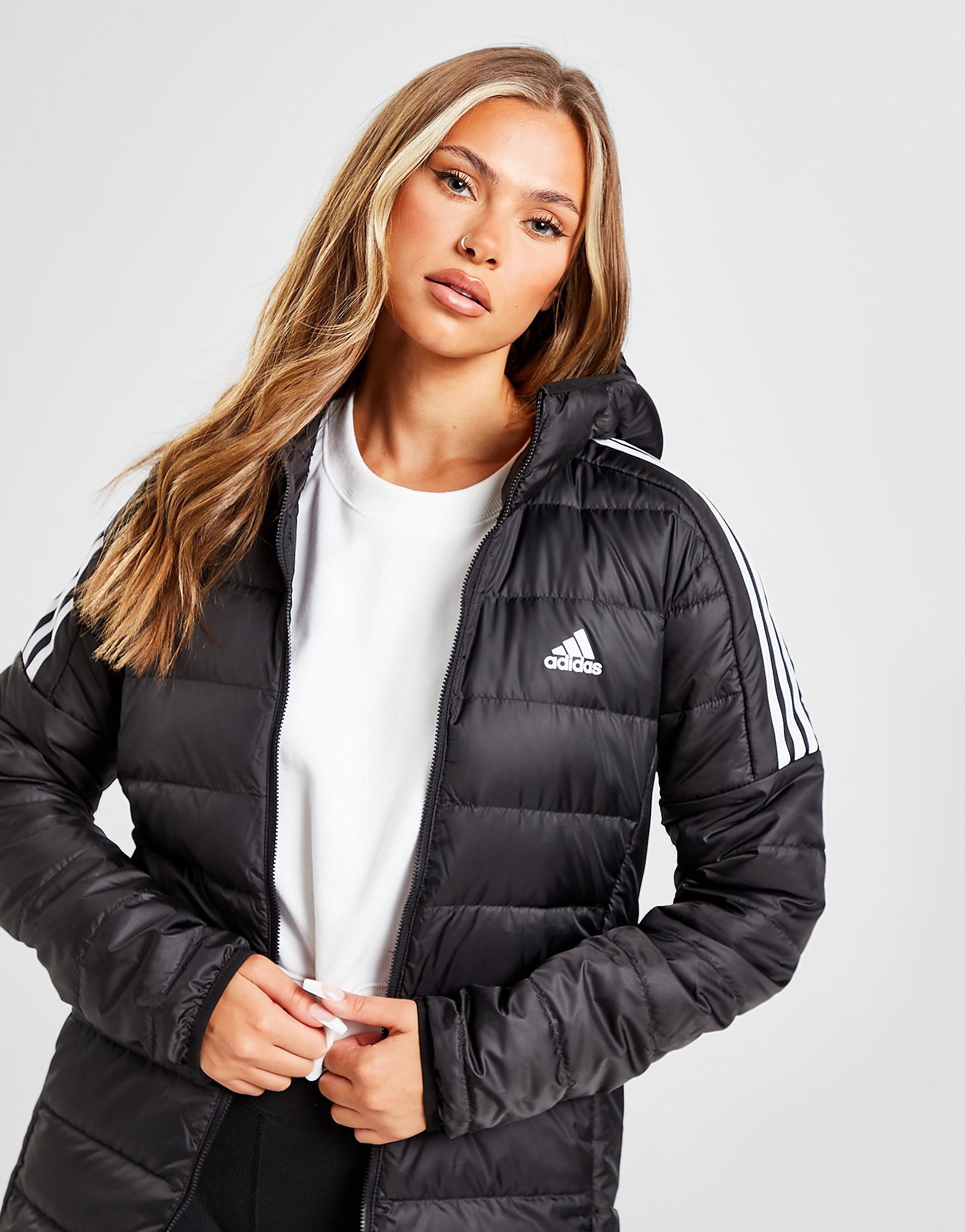 

adidas Essential Down Parka Jacket - Black - Womens, Black