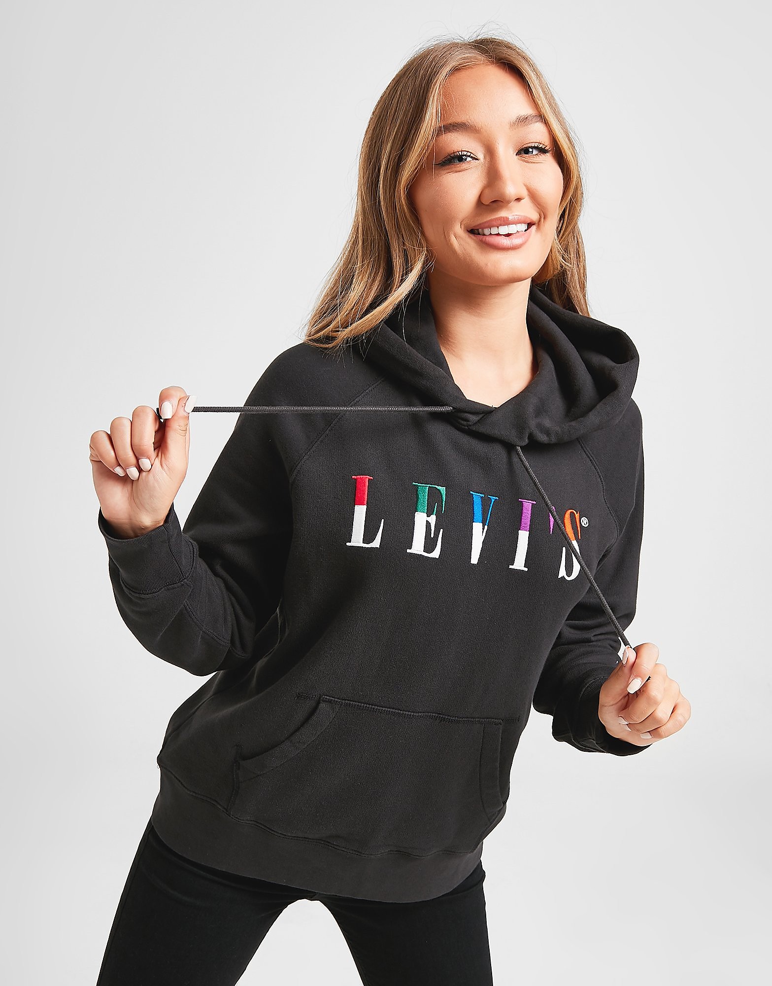 

Levis Split Serif Overhead Hoodie - Black/Multi Coloured - Womens, Black/Multi Coloured