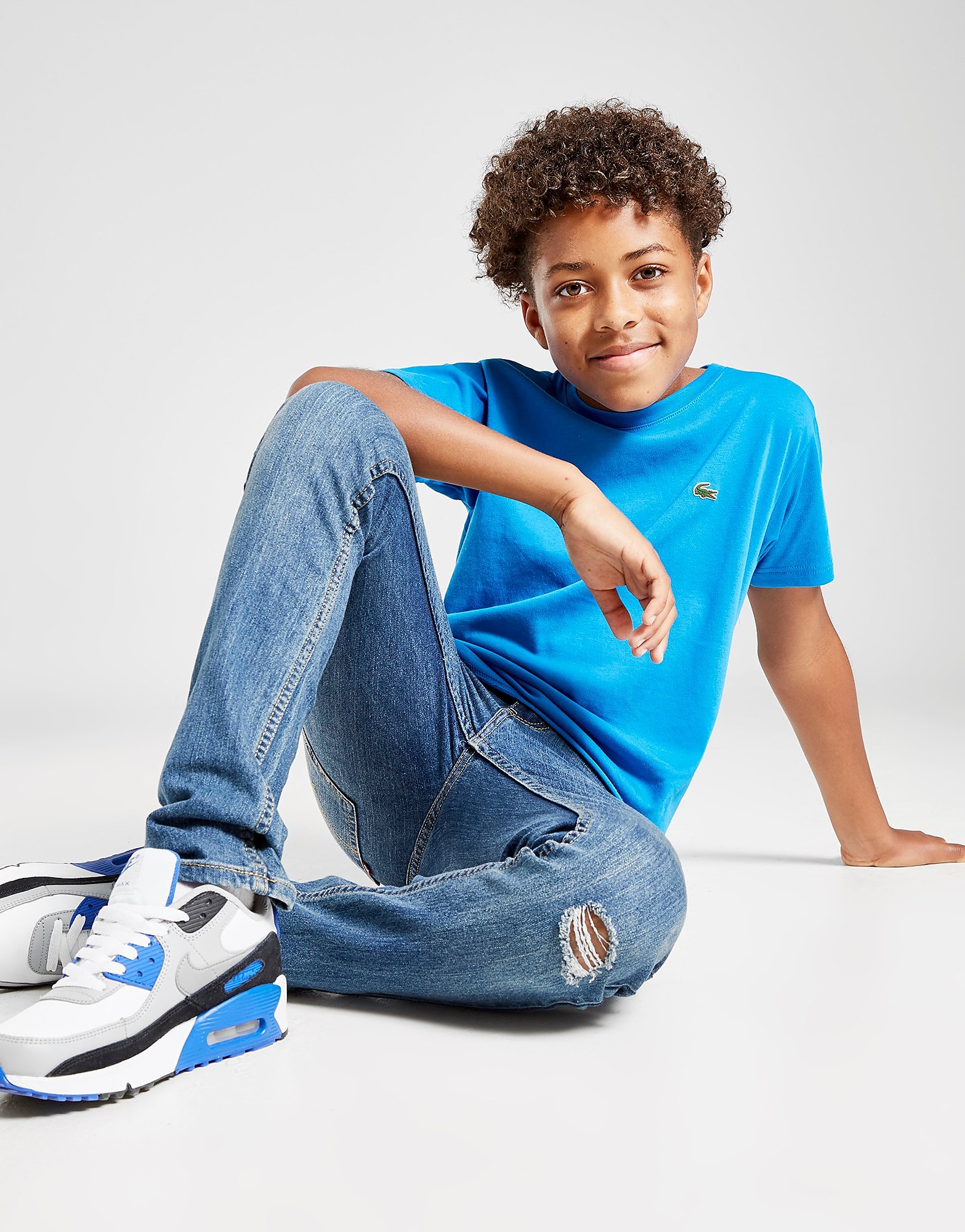 Lacoste t-paita juniorit - kids, sininen, lacoste